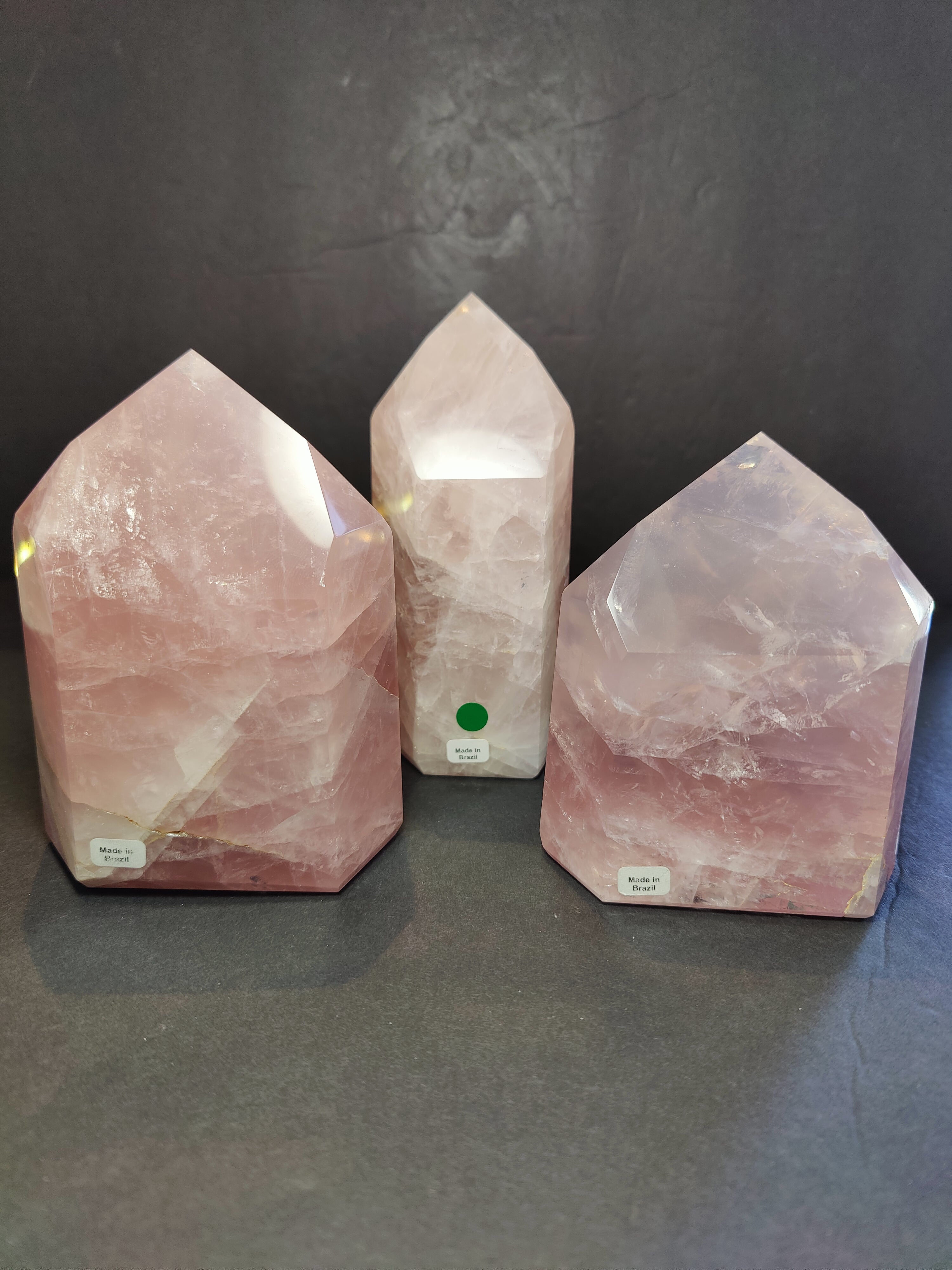Rose Quartz Polished Obelisk Tower Sculpture