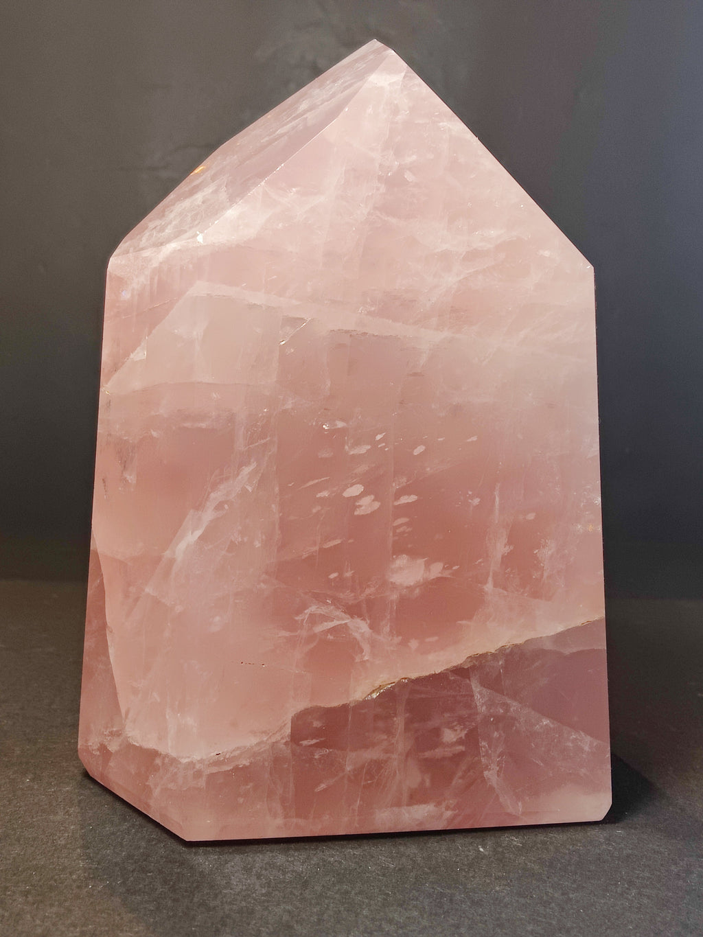 Rose Quartz Polished Obelisk Tower Sculpture