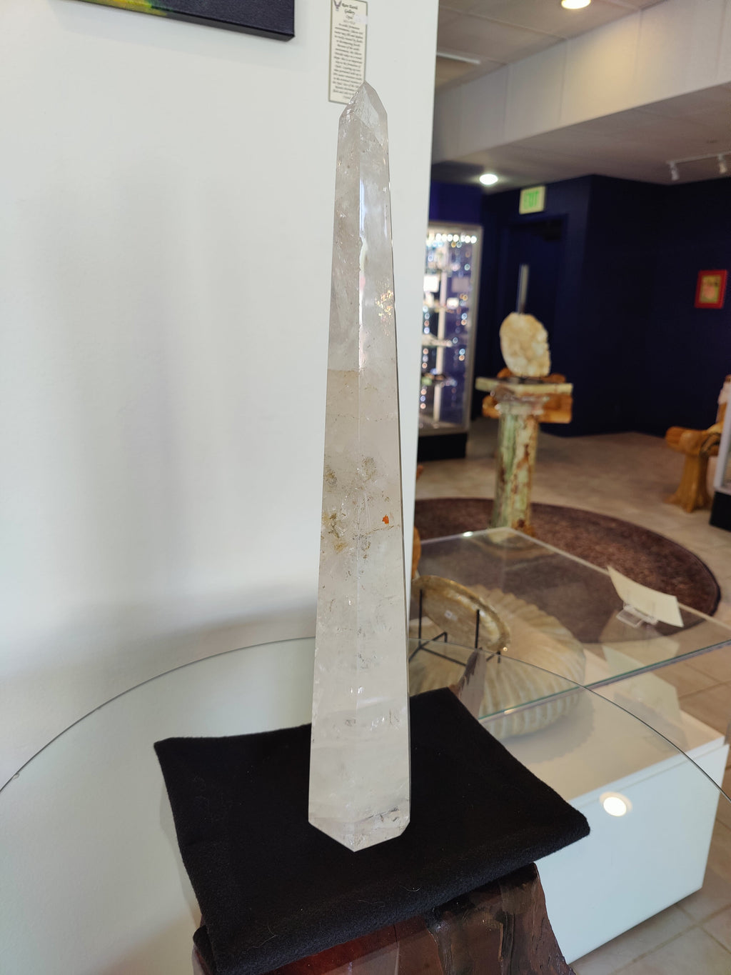 Clear Quartz Polished Obelisk Sculpture 3.35kg 20.5" | Rare Earth Gallery