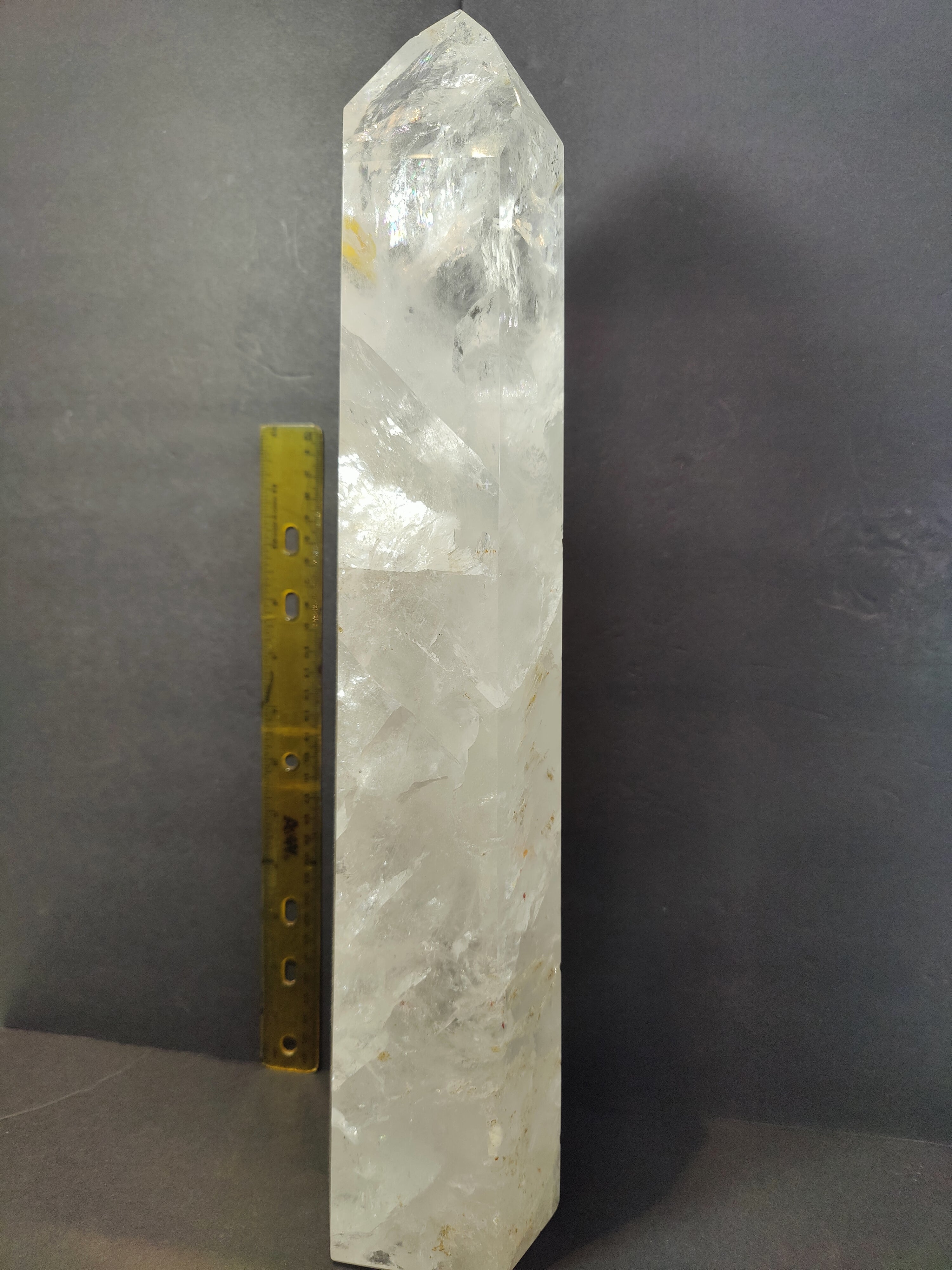 Clear Quartz Polished Obelisk 5.35kg 17.5"