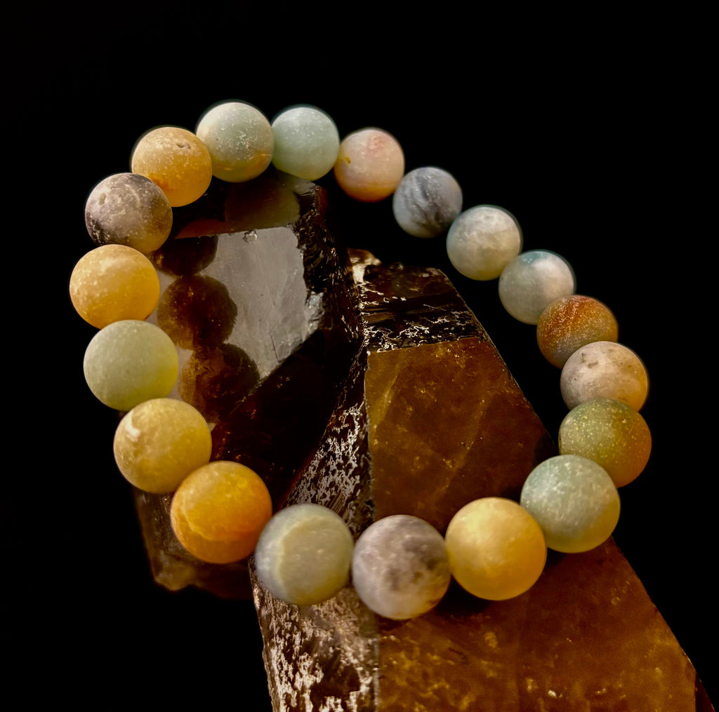 Serenity Flow Amazonite Bracelet – 10mm Matte Reiki-Infused Calm & Communication Stone (Medium Fit)