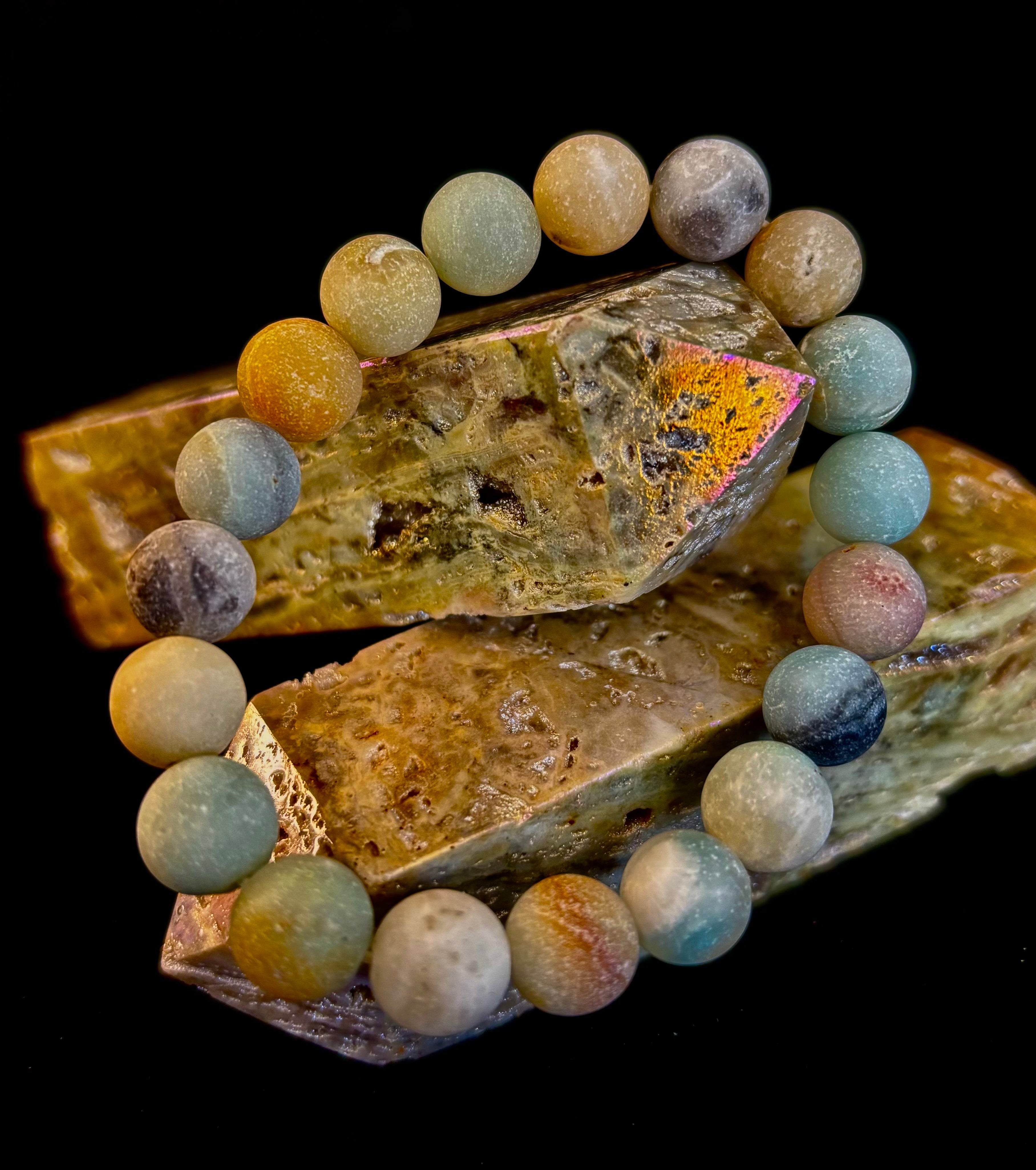 Serenity Flow Amazonite Bracelet – 10mm Matte Reiki-Infused Calm & Communication Stone (Medium Fit)