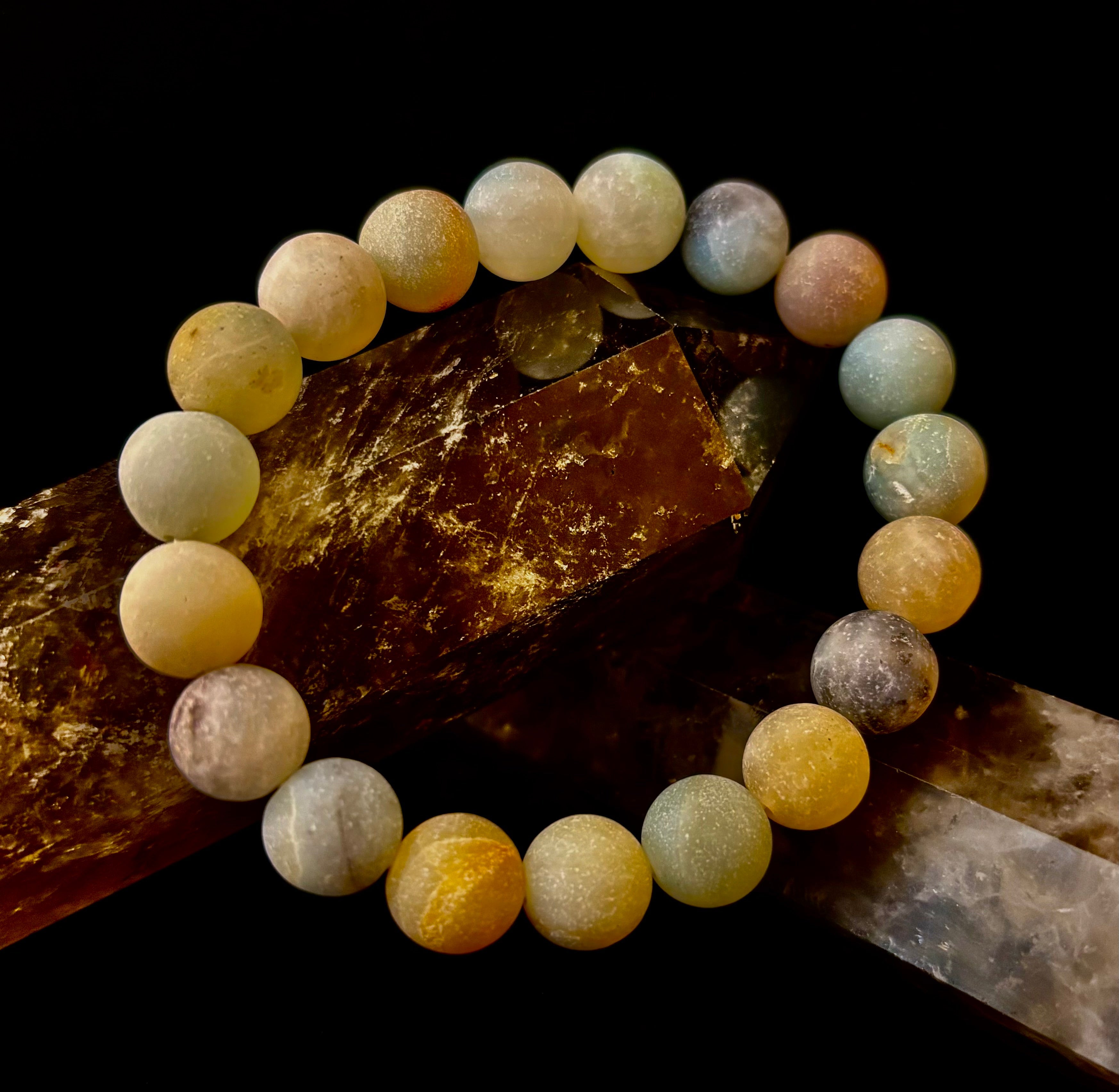 Serenity Flow Amazonite Bracelet – 10mm Matte Reiki-Infused Calm & Communication Stone (Medium Fit)