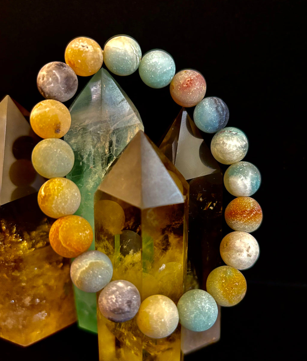 Serenity Flow Amazonite Bracelet – 10mm Matte Reiki-Infused Calm & Communication Stone (Medium Fit)