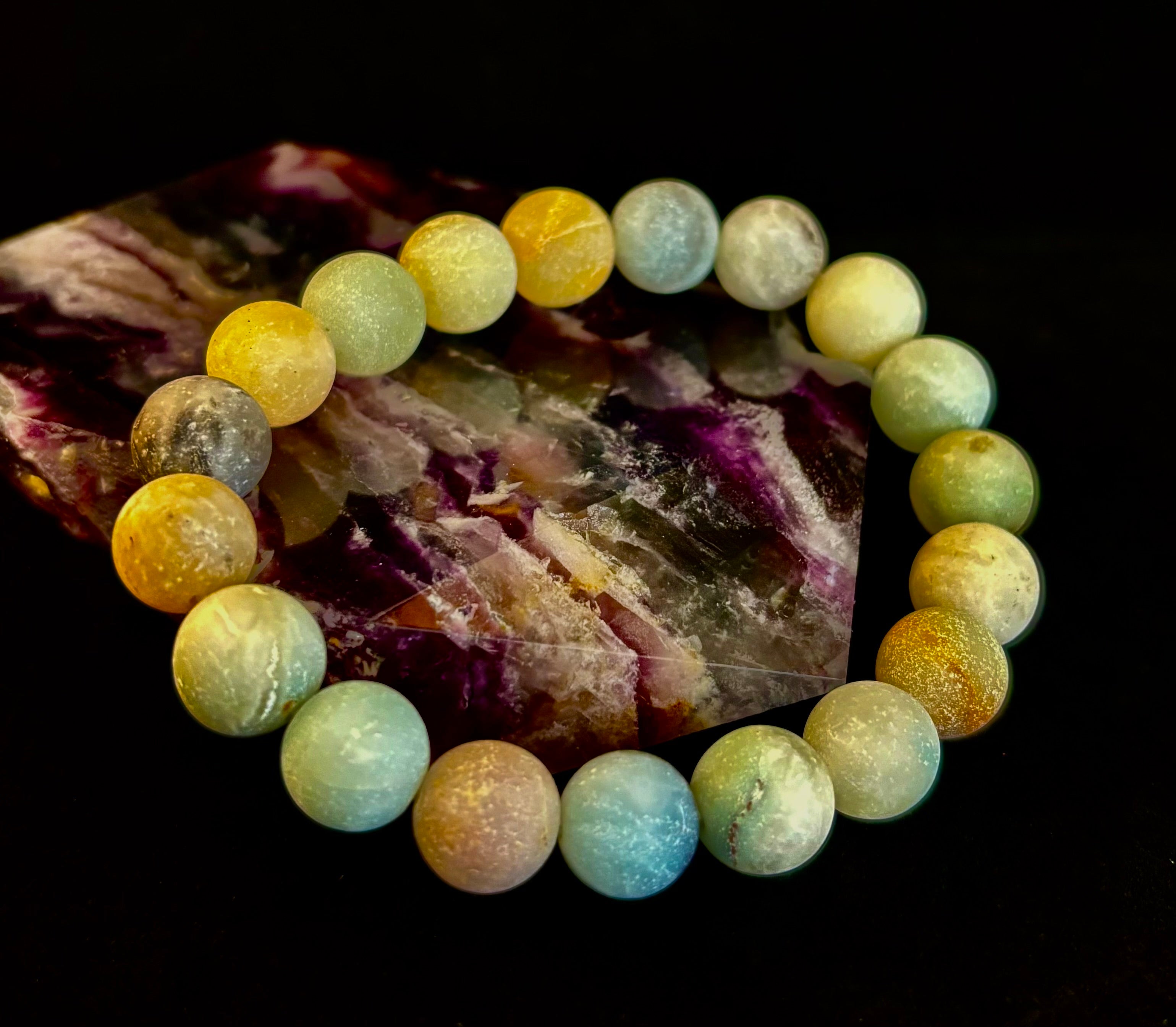 Serenity Flow Amazonite Bracelet – 10mm Matte Reiki-Infused Calm & Communication Stone (Medium Fit)