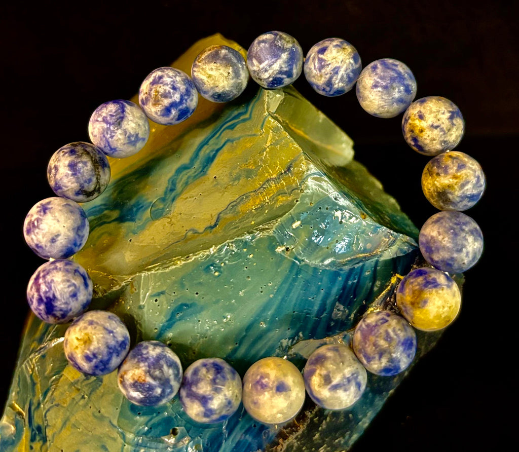 Clarity Stone Sodalite Bracelet – 10mm Matte Reiki-Infused Calm & Communication Power Bracelet (Medium–Large Fit)