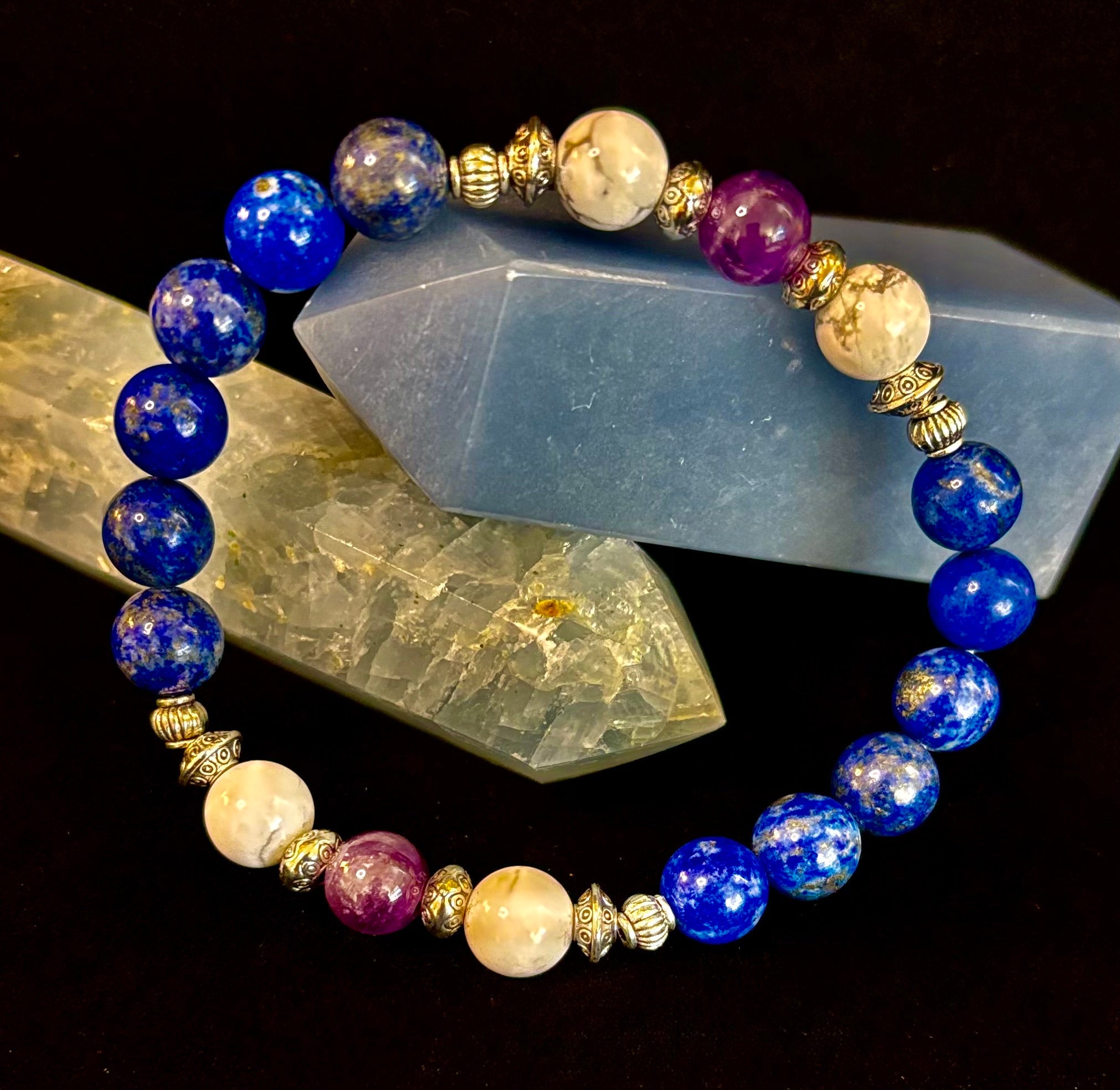 Clear Mind Mental Clarity Bracelet – Howlite, Lapis & Amethyst