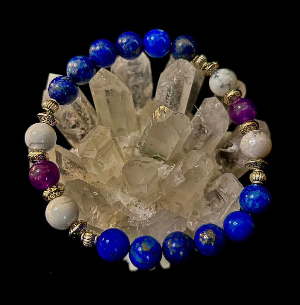 Clear Mind Mental Clarity Bracelet – Howlite, Lapis & Amethyst