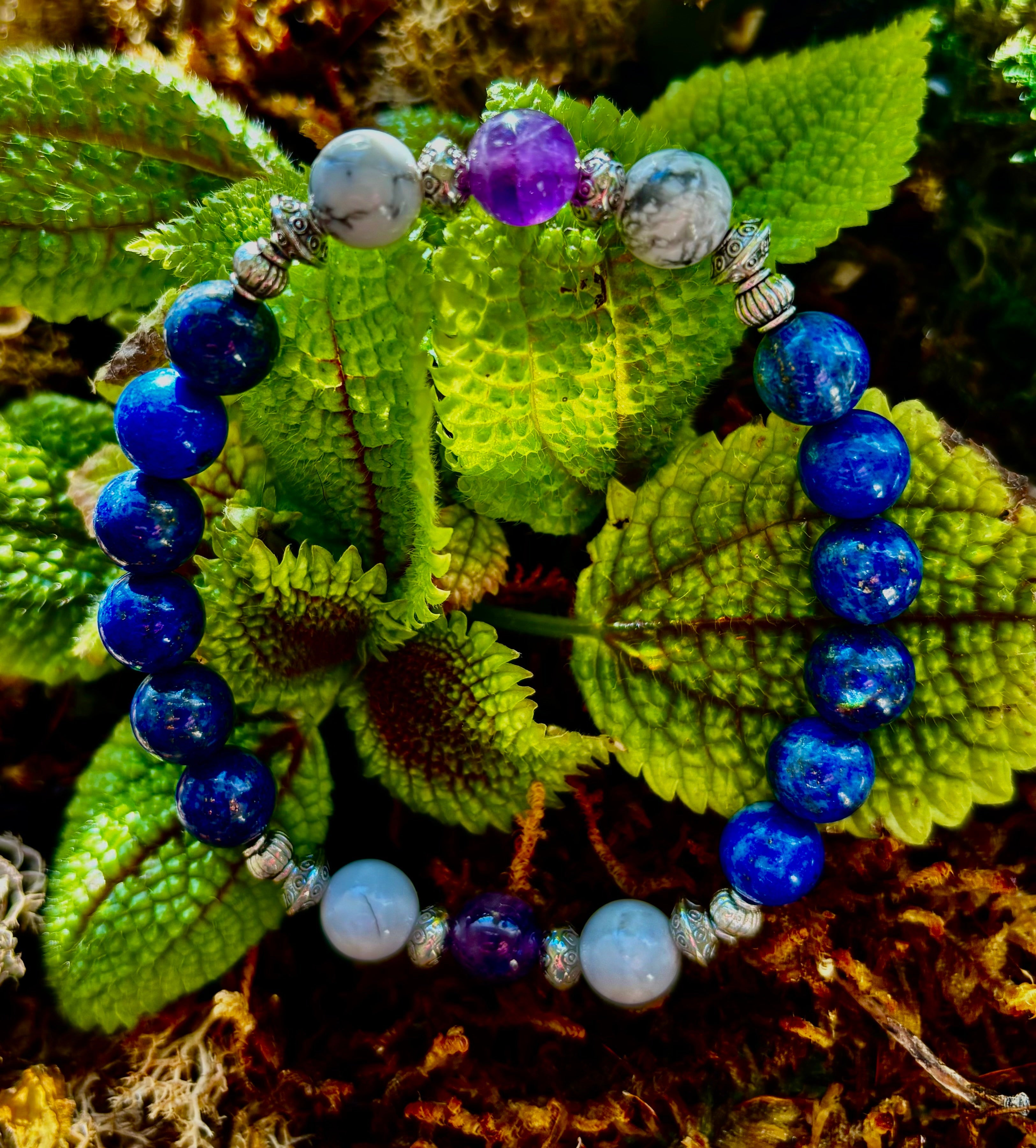 Clear Mind Mental Clarity Bracelet – Howlite, Lapis & Amethyst