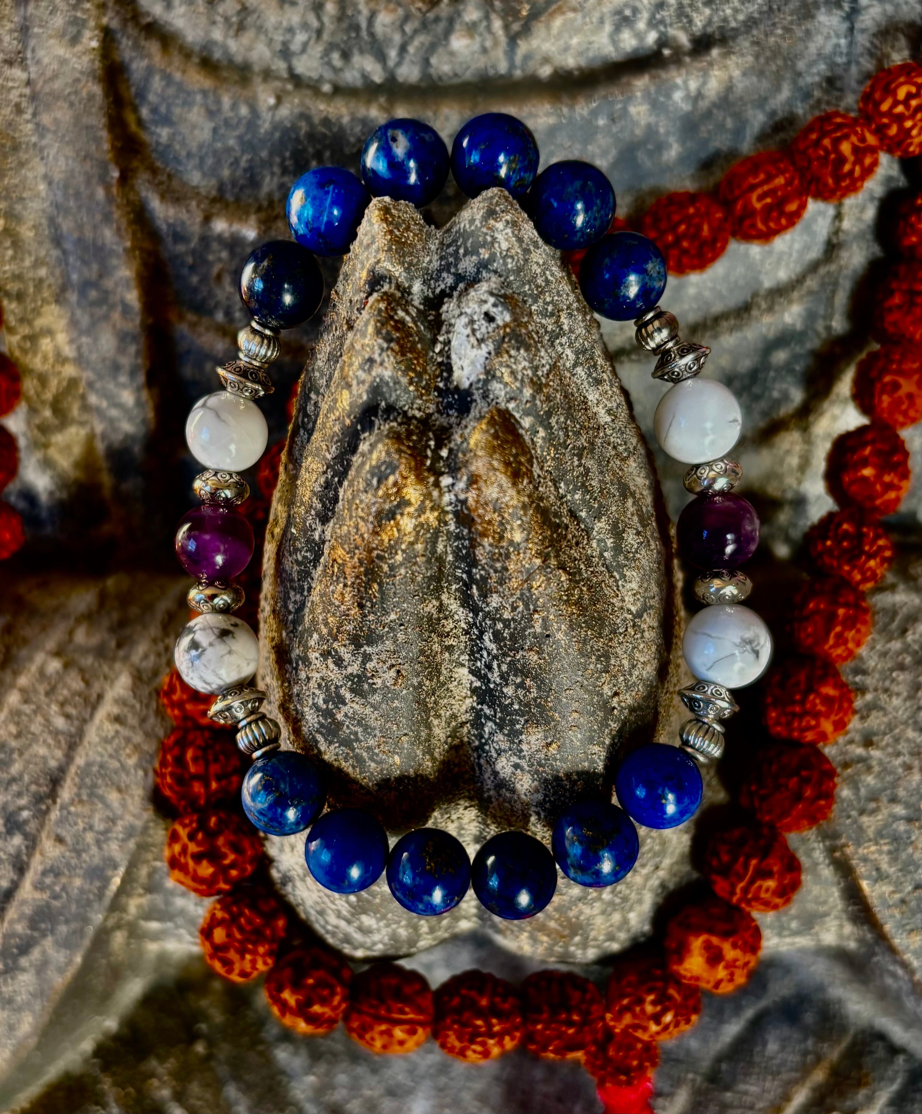 Clear Mind Mental Clarity Bracelet – Howlite, Lapis & Amethyst