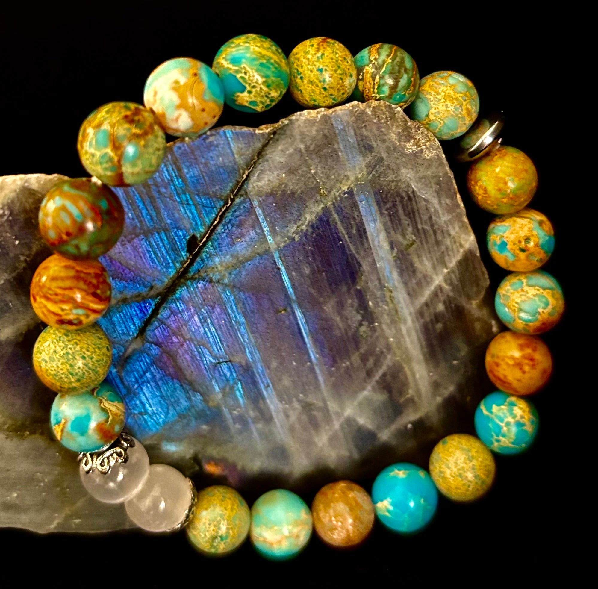 ✨ Sacred Balance Bracelet – Imperial Jasper & Selenite