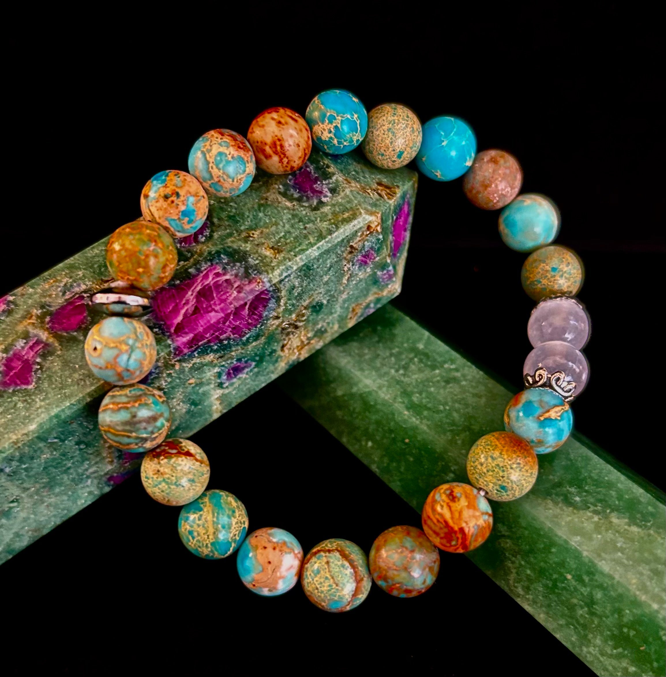✨ Sacred Balance Bracelet – Imperial Jasper & Selenite