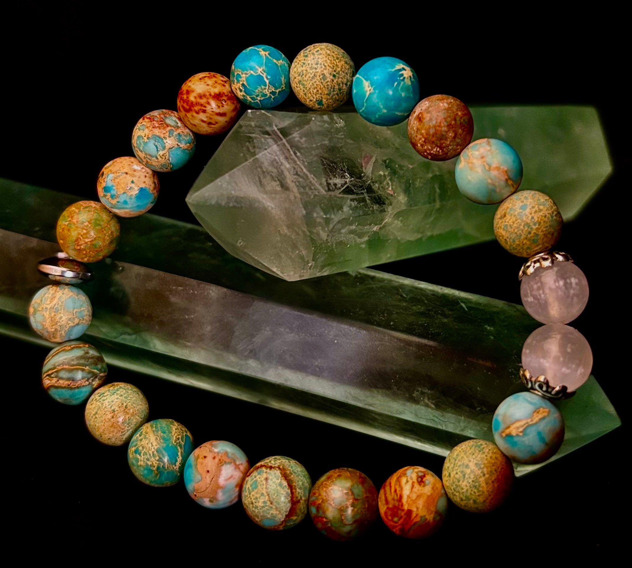 ✨ Sacred Balance Bracelet – Imperial Jasper & Selenite