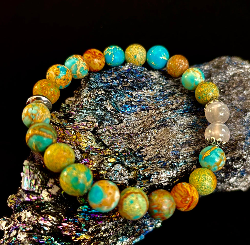 ✨ Sacred Balance Bracelet – Imperial Jasper & Selenite