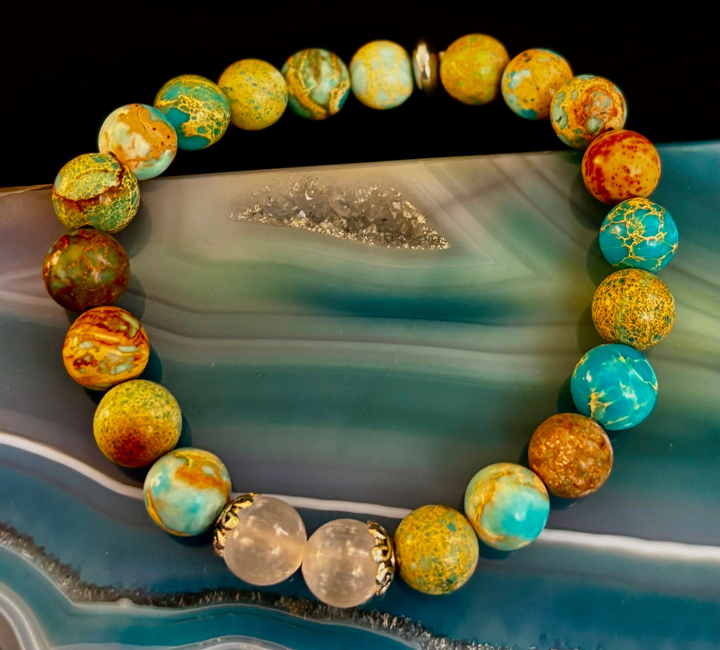 ✨ Sacred Balance Bracelet – Imperial Jasper & Selenite