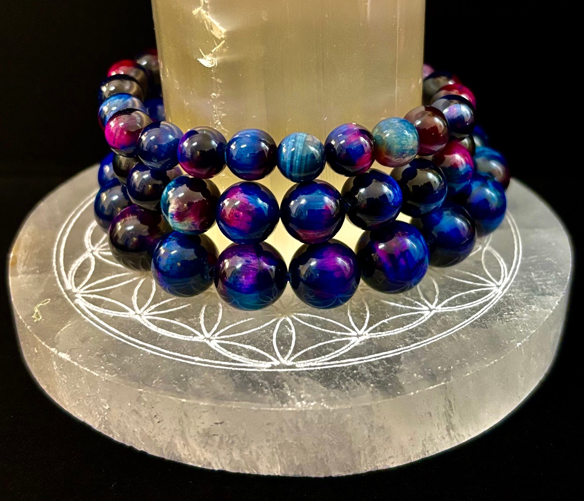 Galaxy Tiger Eye Bracelet – Energy, Confidence & Protection | Medium & Large Wrist Fit