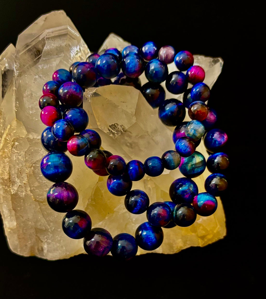 Galaxy Tiger Eye Bracelet – Energy, Confidence & Protection | Medium & Large Wrist Fit