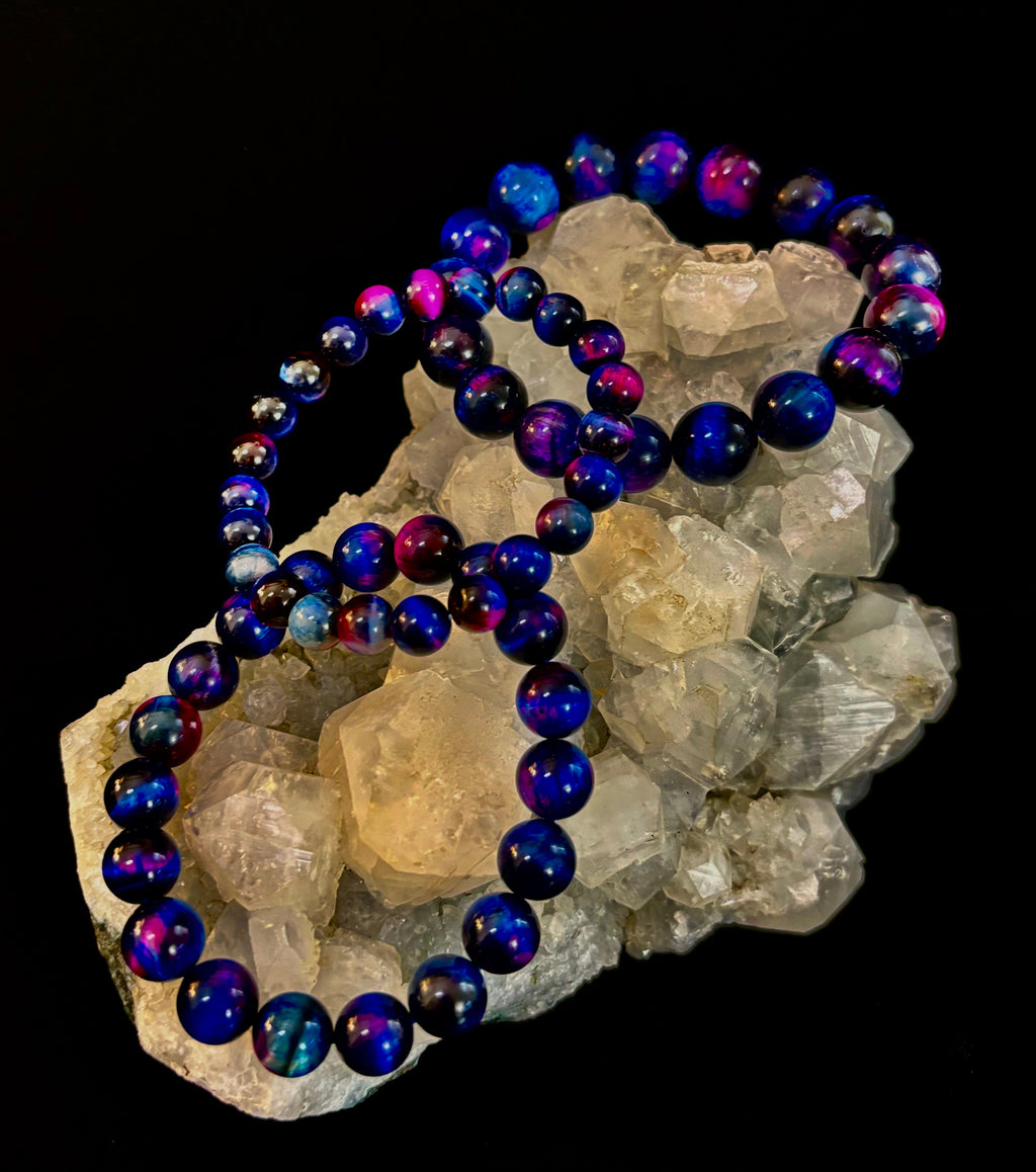 Galaxy Tiger Eye Bracelet – Energy, Confidence & Protection | Medium & Large Wrist Fit