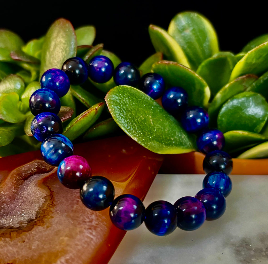 Galaxy Tiger Eye Bracelet – Energy, Confidence & Protection | Medium & Large Wrist Fit