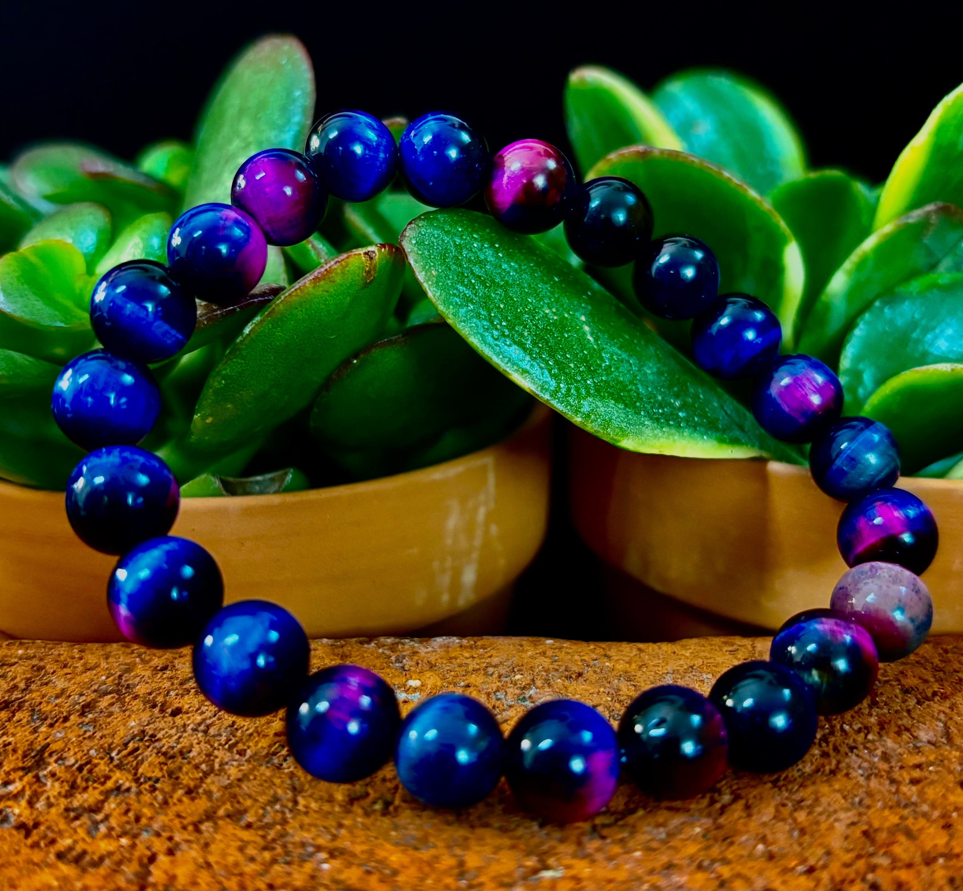 Galaxy Tiger Eye Bracelet – Energy, Confidence & Protection | Medium & Large Wrist Fit