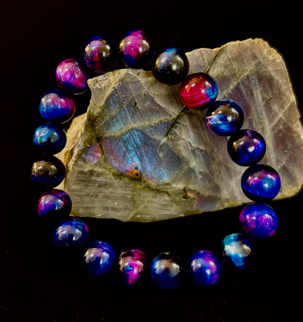 Galaxy Tiger Eye Bracelet – Energy, Confidence & Protection | Medium & Large Wrist Fit