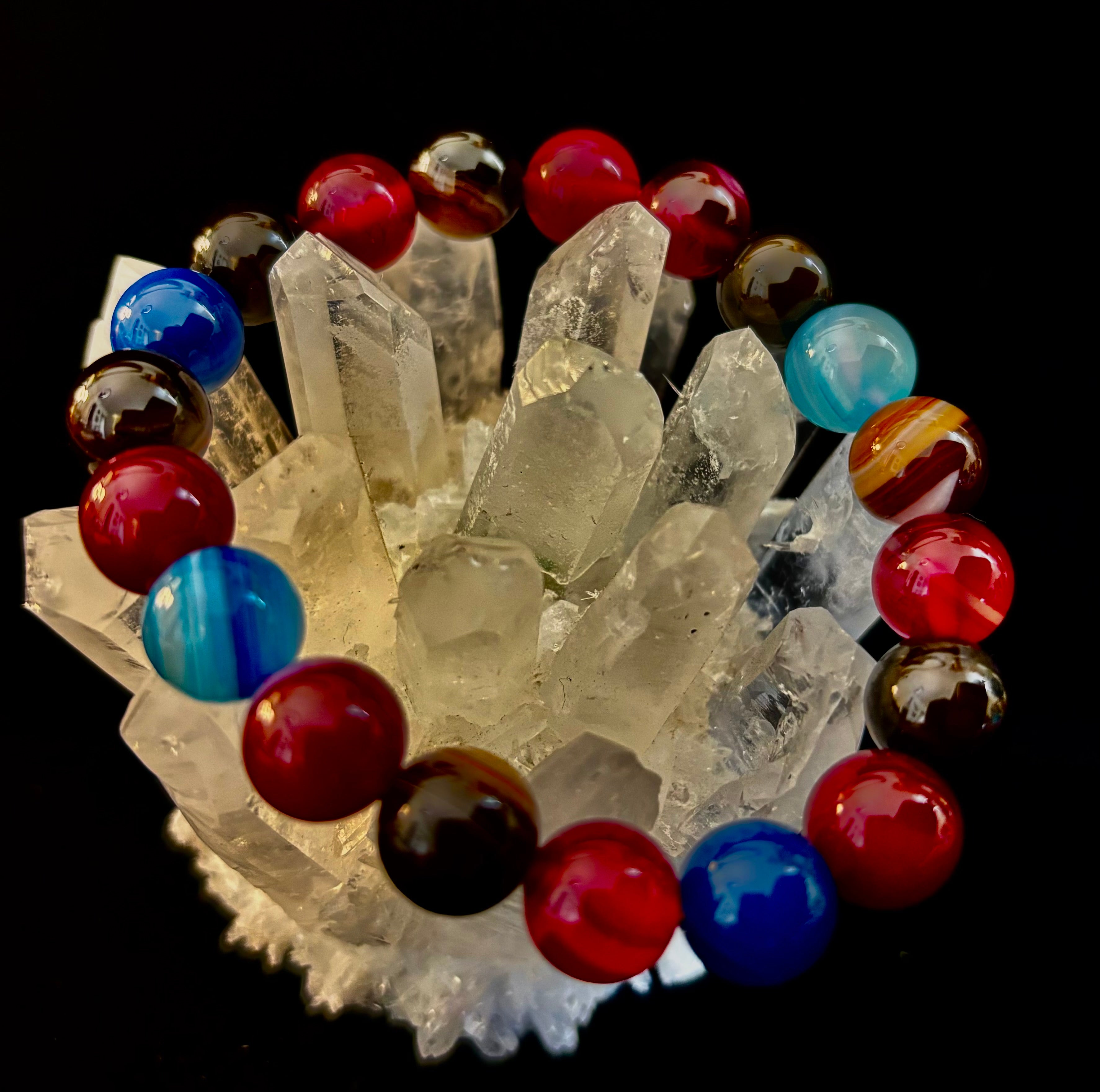 Happy Vibes Banded Agate Bracelet 🌈✨