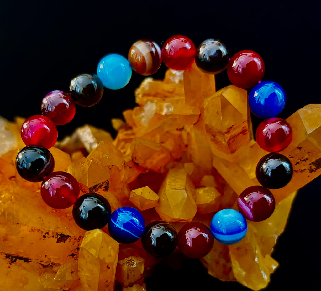 Happy Vibes Banded Agate Bracelet 🌈✨