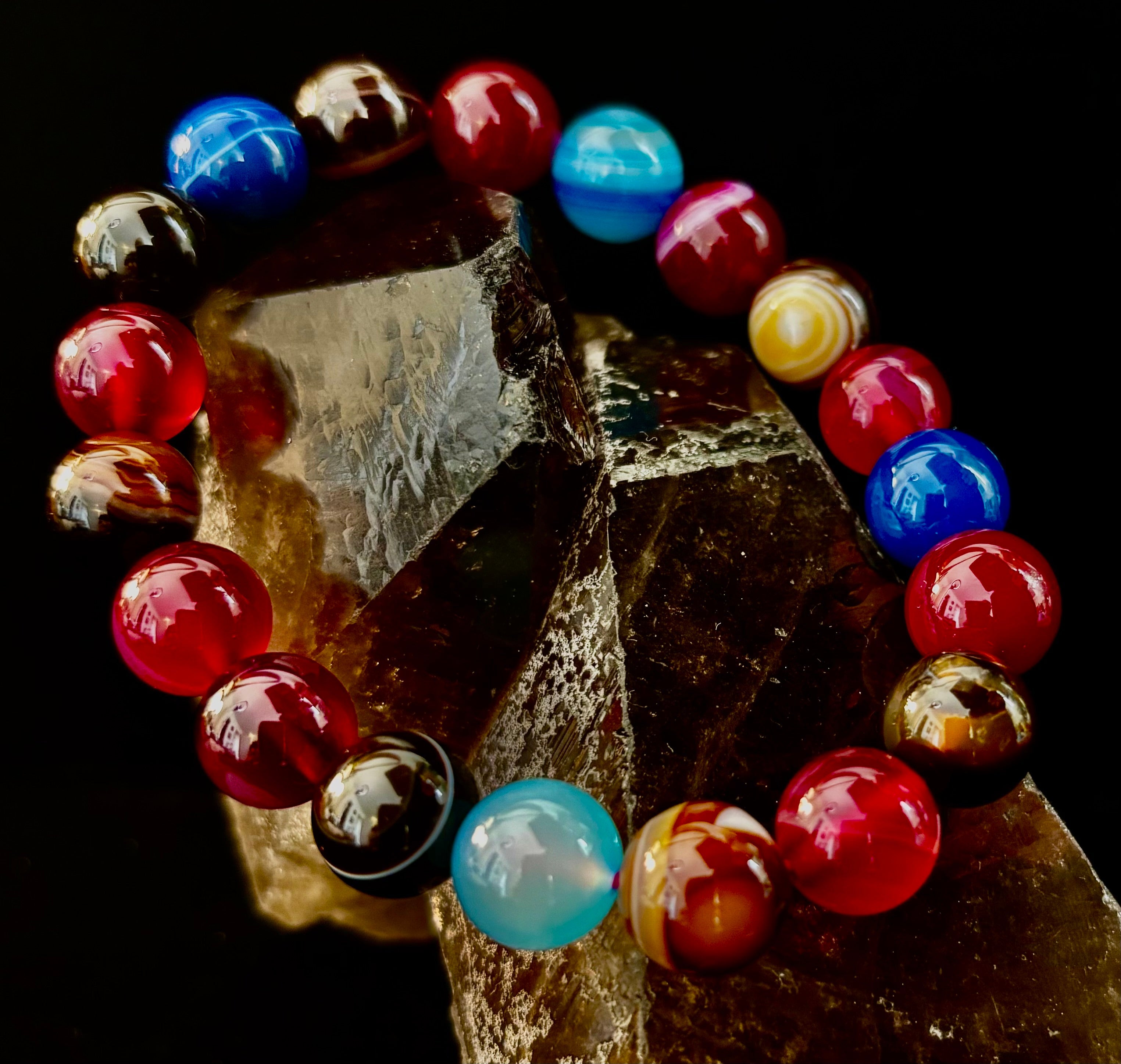 Happy Vibes Banded Agate Bracelet 🌈✨