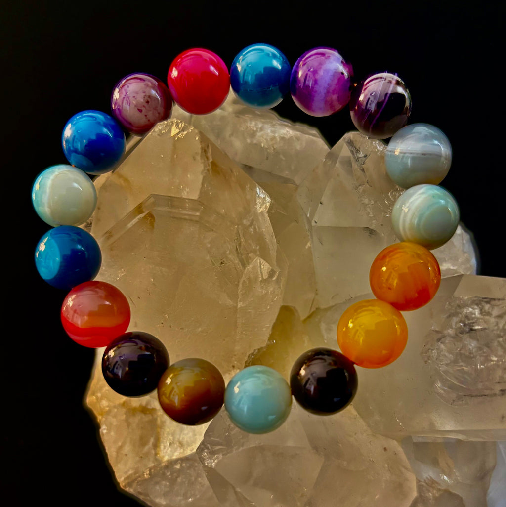Happy Vibes Banded Agate Bracelet 🌈✨