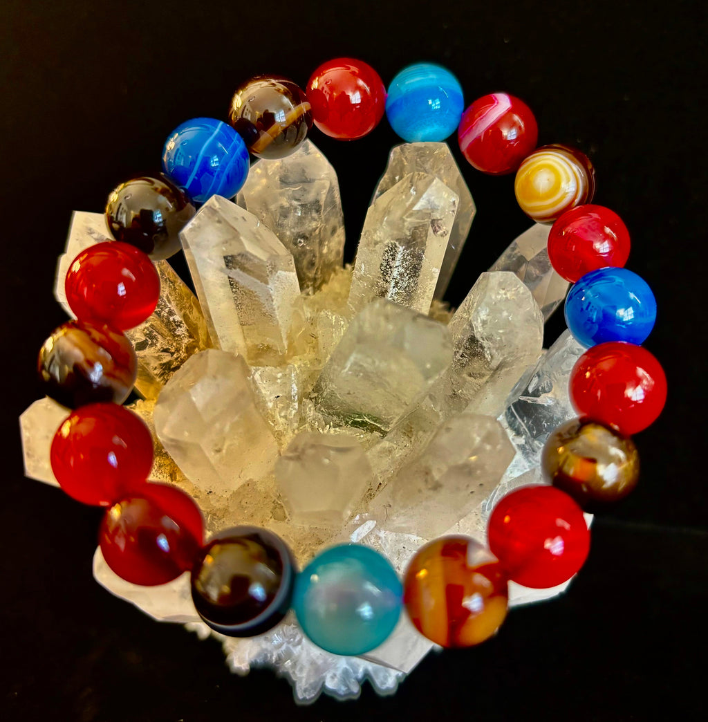 Happy Vibes Banded Agate Bracelet 🌈✨