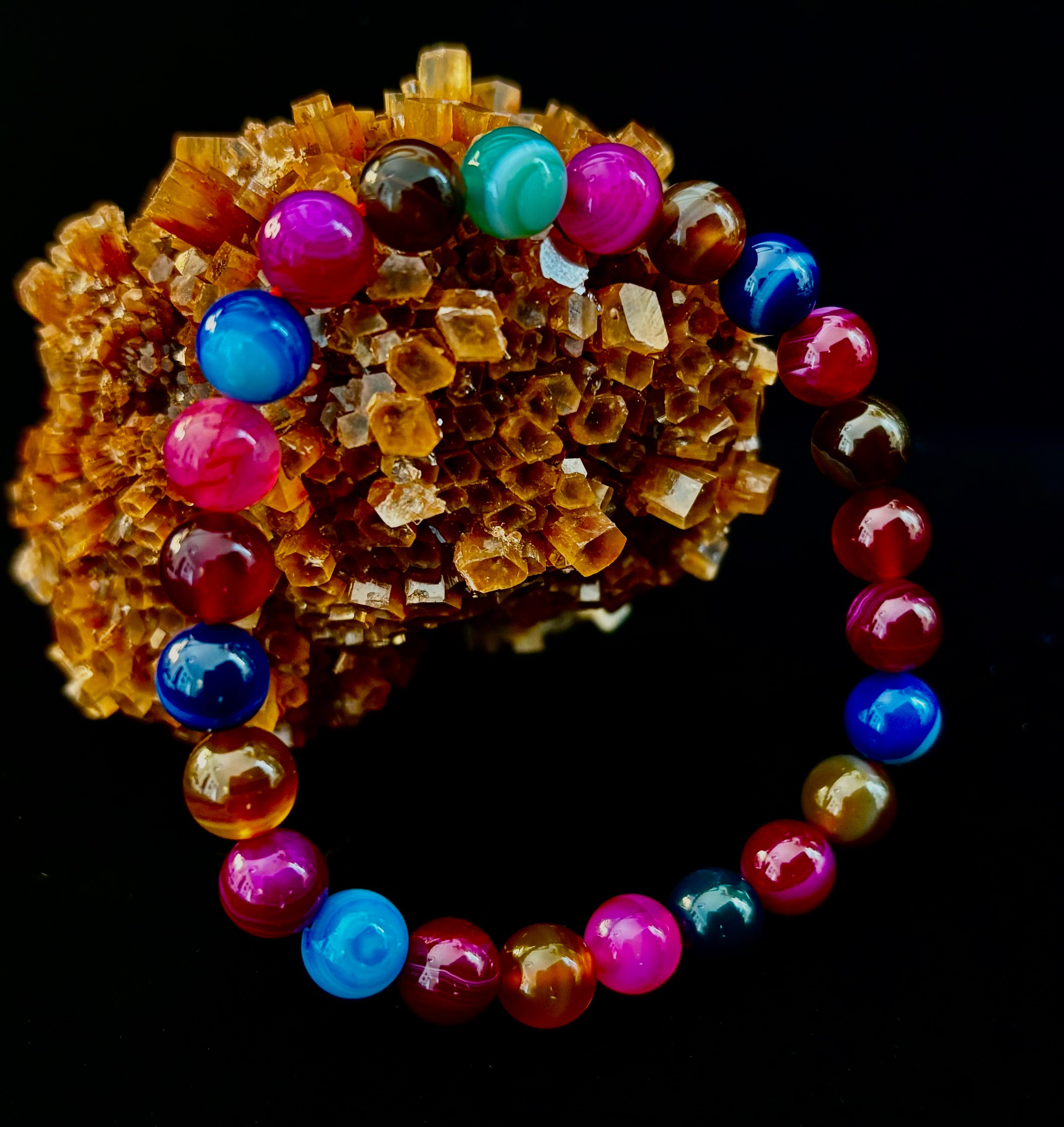 Happy Vibes Banded Agate Bracelet 🌈✨