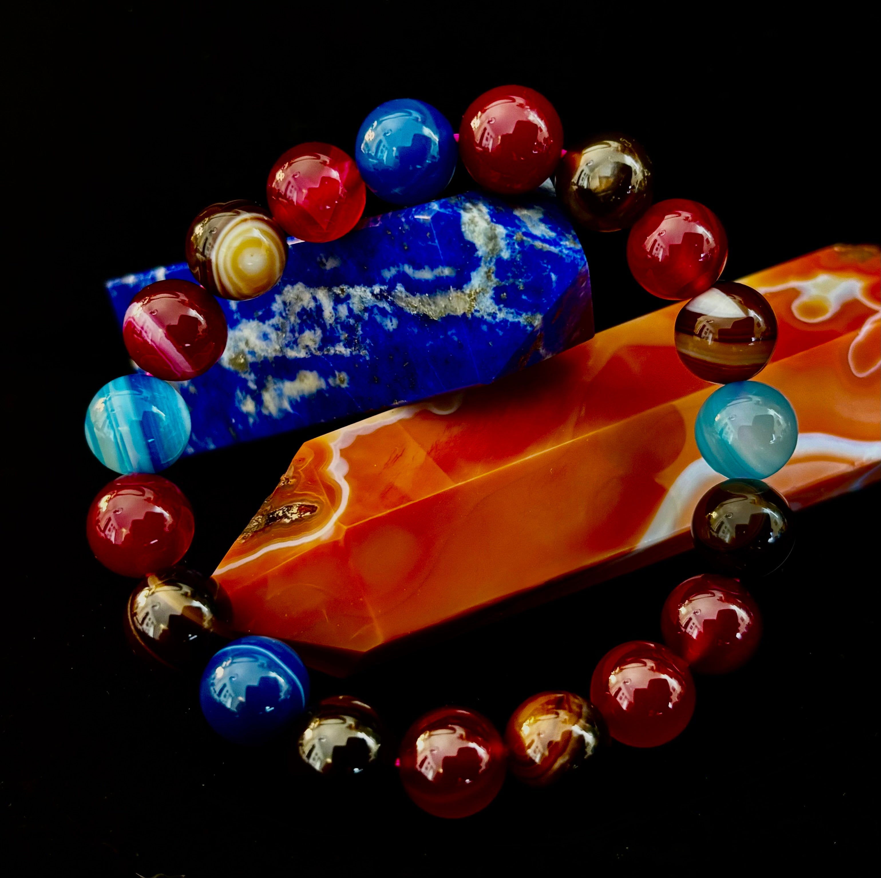Happy Vibes Banded Agate Bracelet 🌈✨