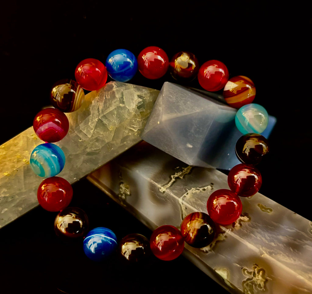 Happy Vibes Banded Agate Bracelet 🌈✨