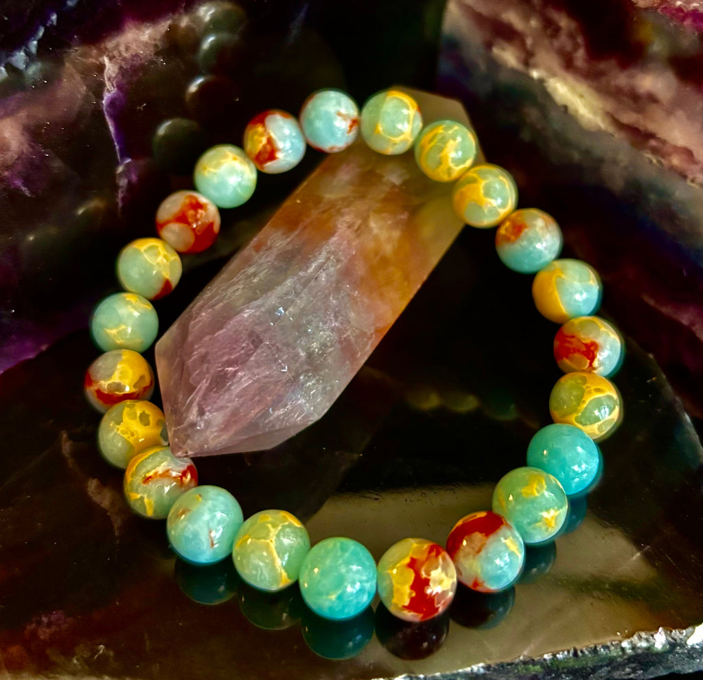 Transformation Energy Snake Skin Jasper Bracelet – 8mm Natural Gemstone