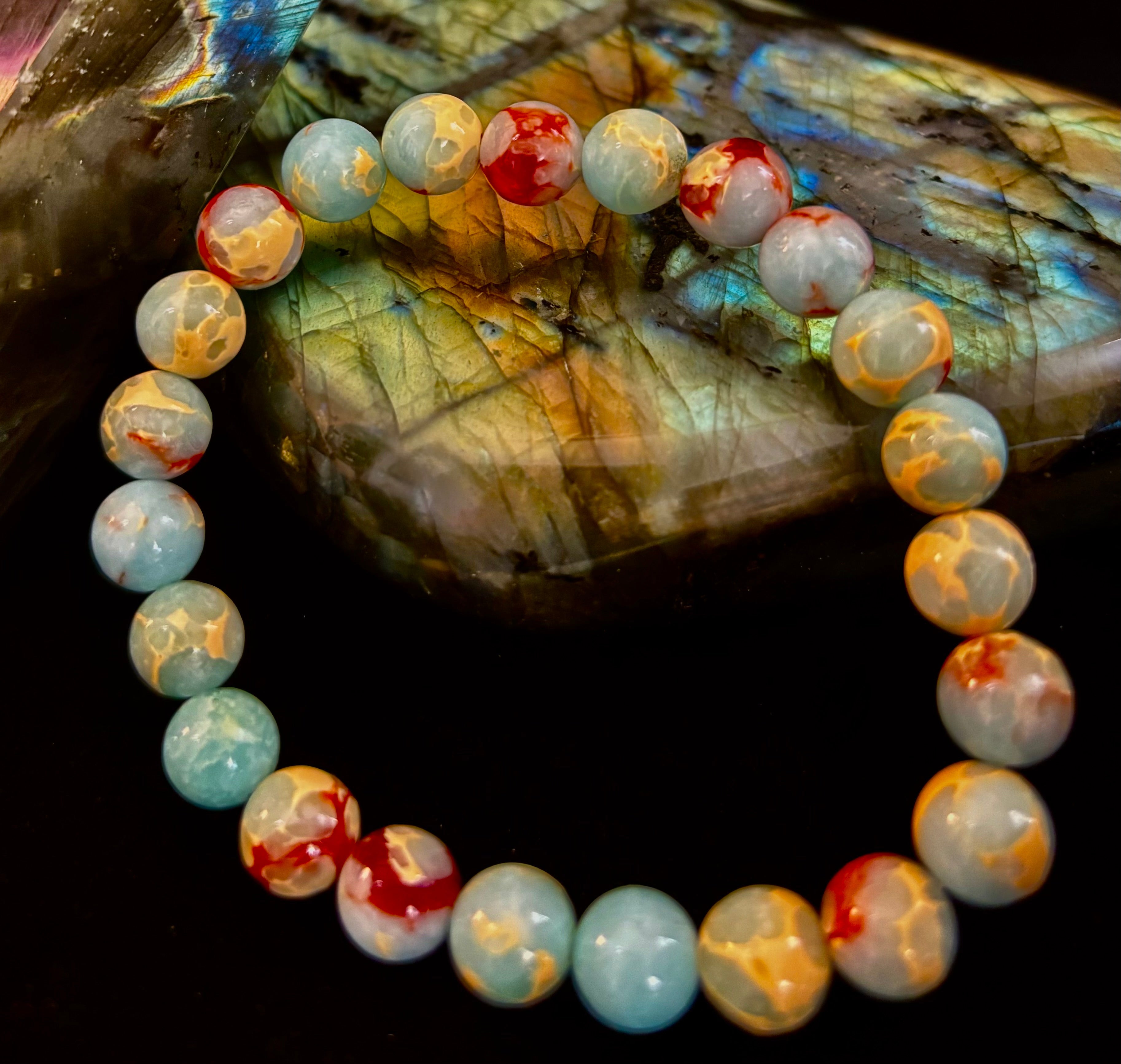 Transformation Energy Snake Skin Jasper Bracelet – 8mm Natural Gemstone