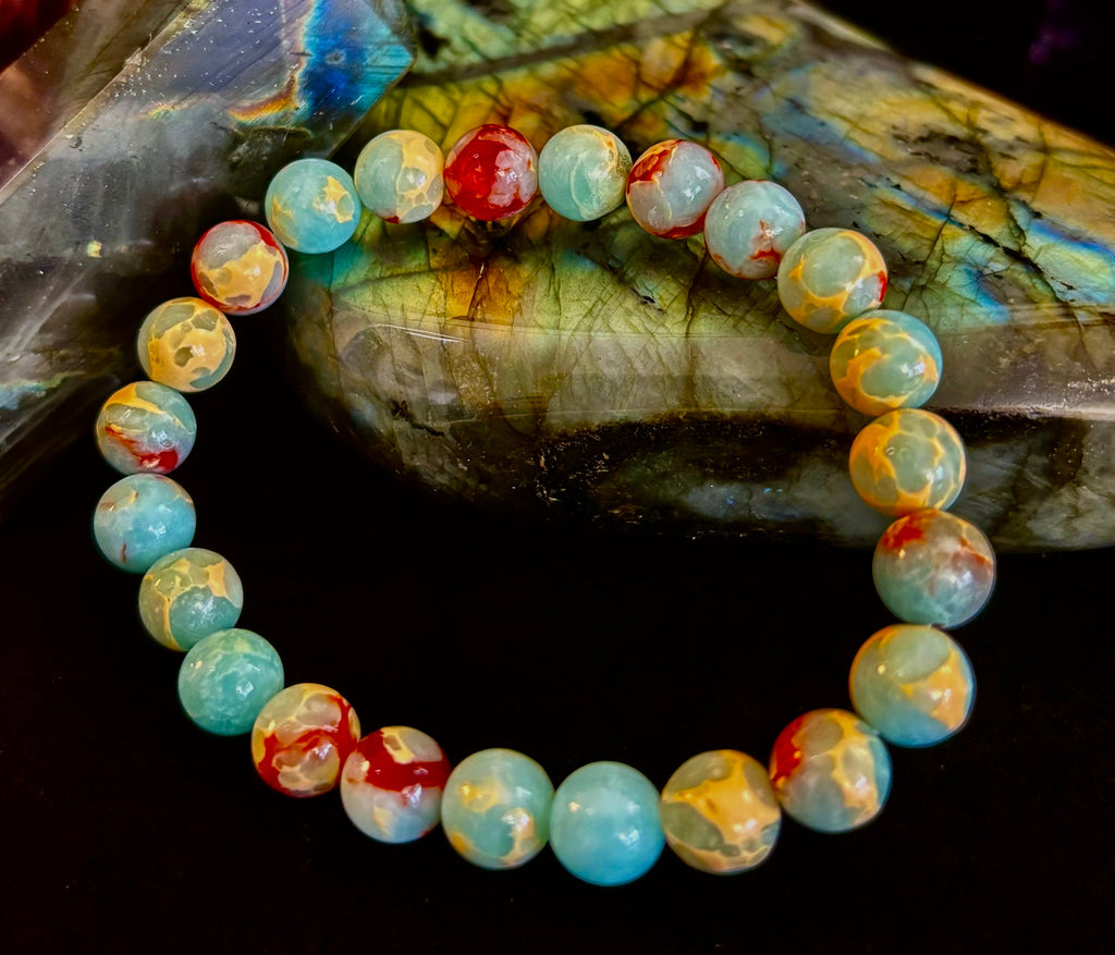 Transformation Energy Snake Skin Jasper Bracelet – 8mm Natural Gemstone