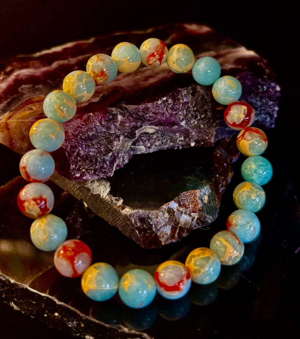 Transformation Energy Snake Skin Jasper Bracelet – 8mm Natural Gemstone