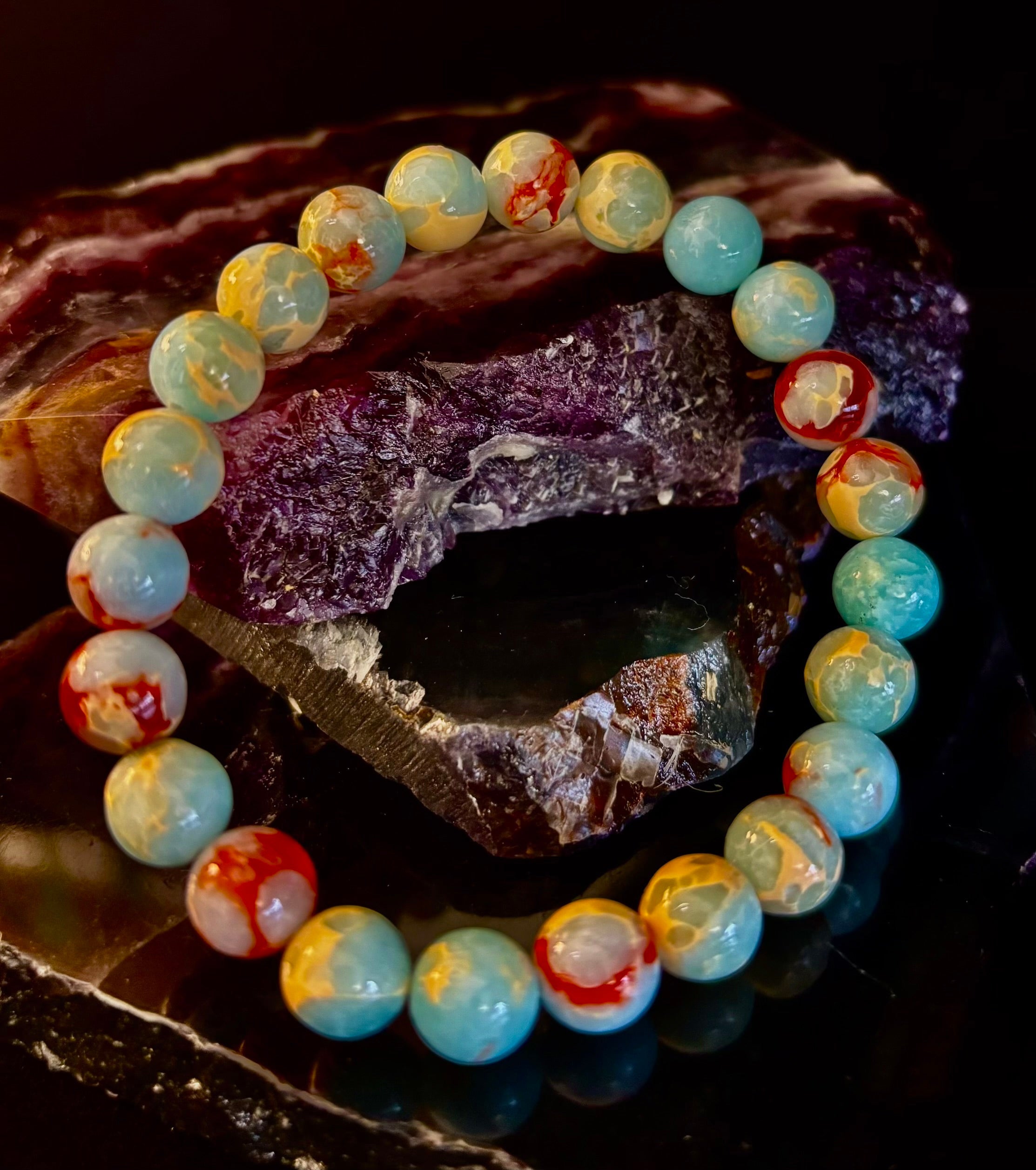 Transformation Energy Snake Skin Jasper Bracelet – 8mm Natural Gemstone