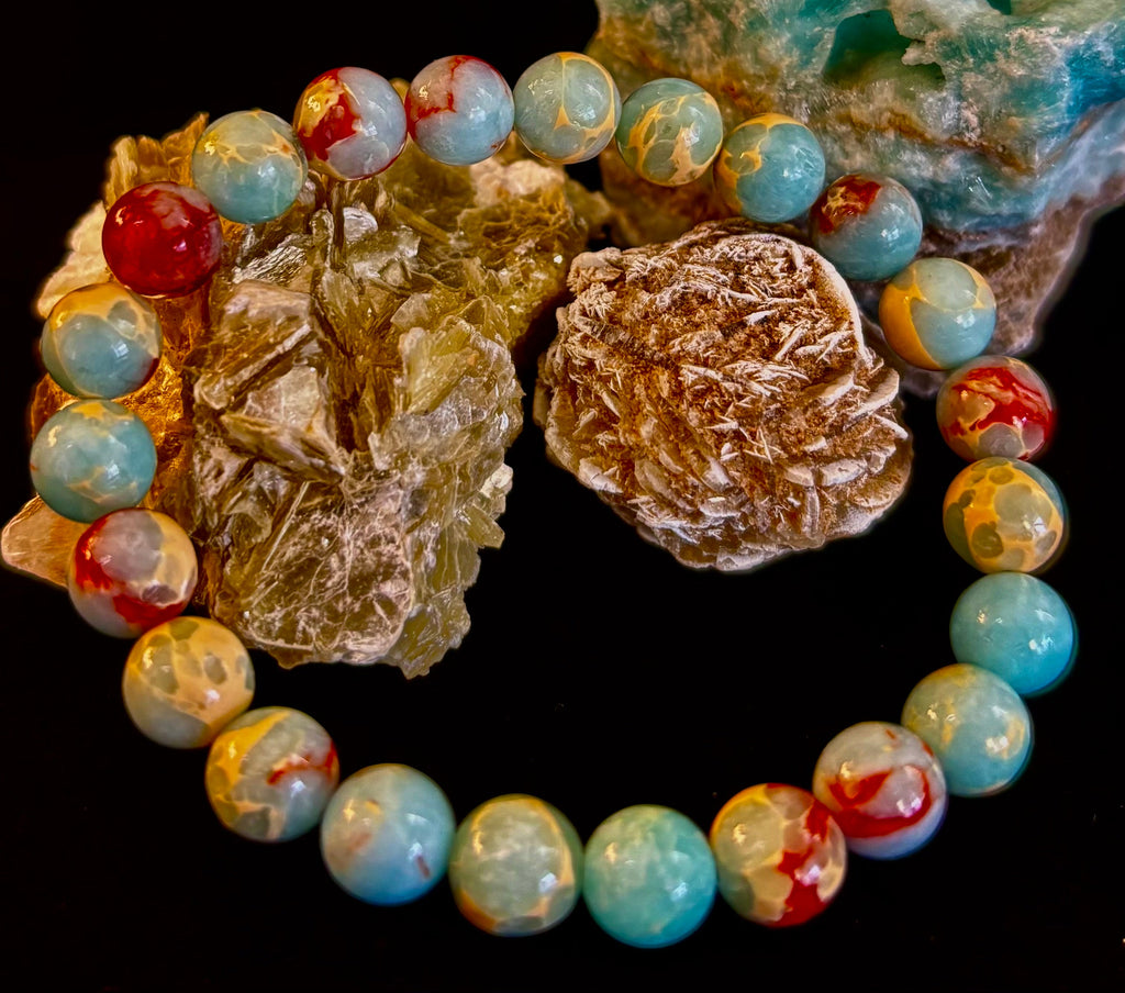 Transformation Energy Snake Skin Jasper Bracelet – 8mm Natural Gemstone