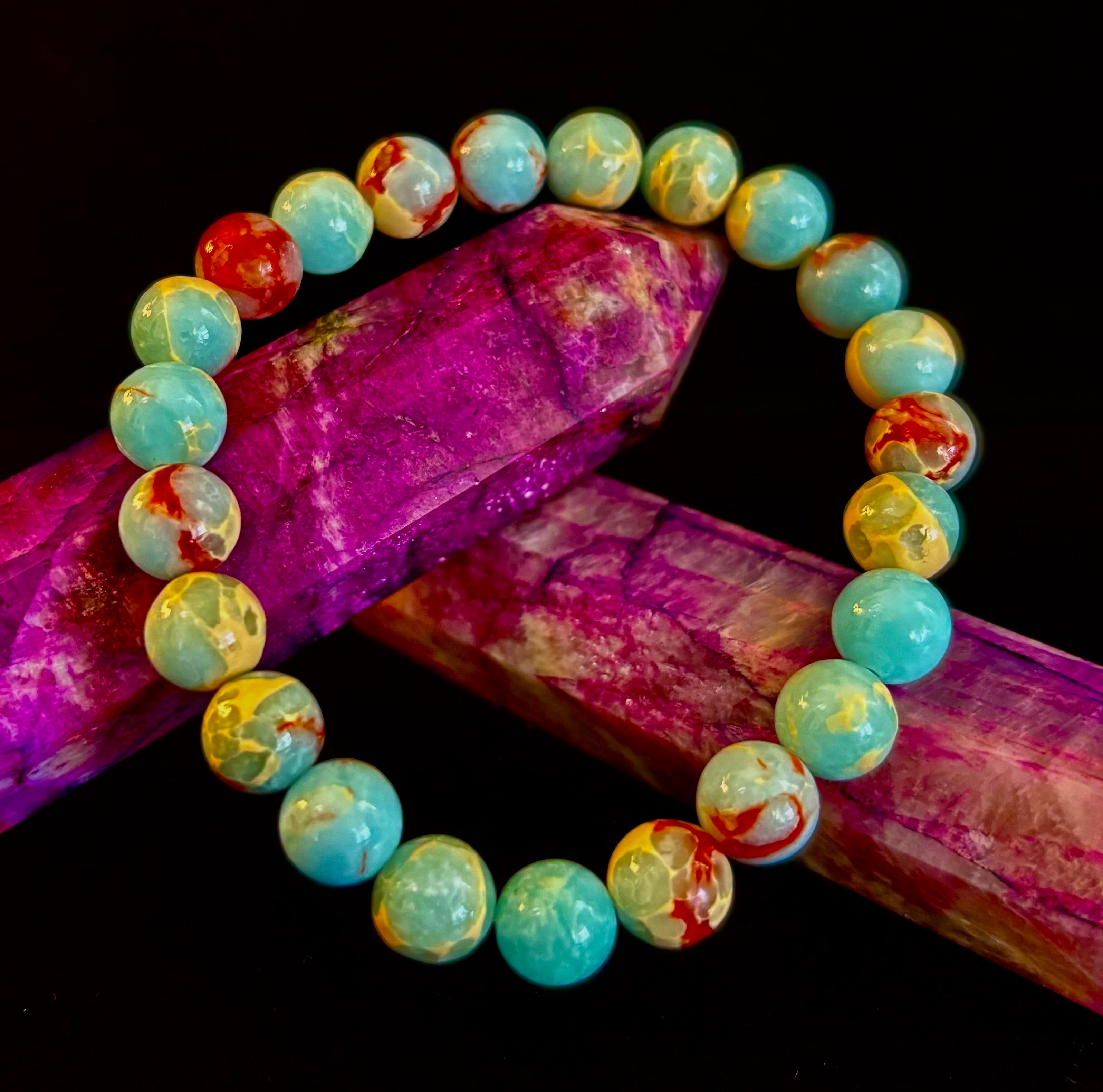 Transformation Energy Snake Skin Jasper Bracelet – 8mm Natural Gemstone