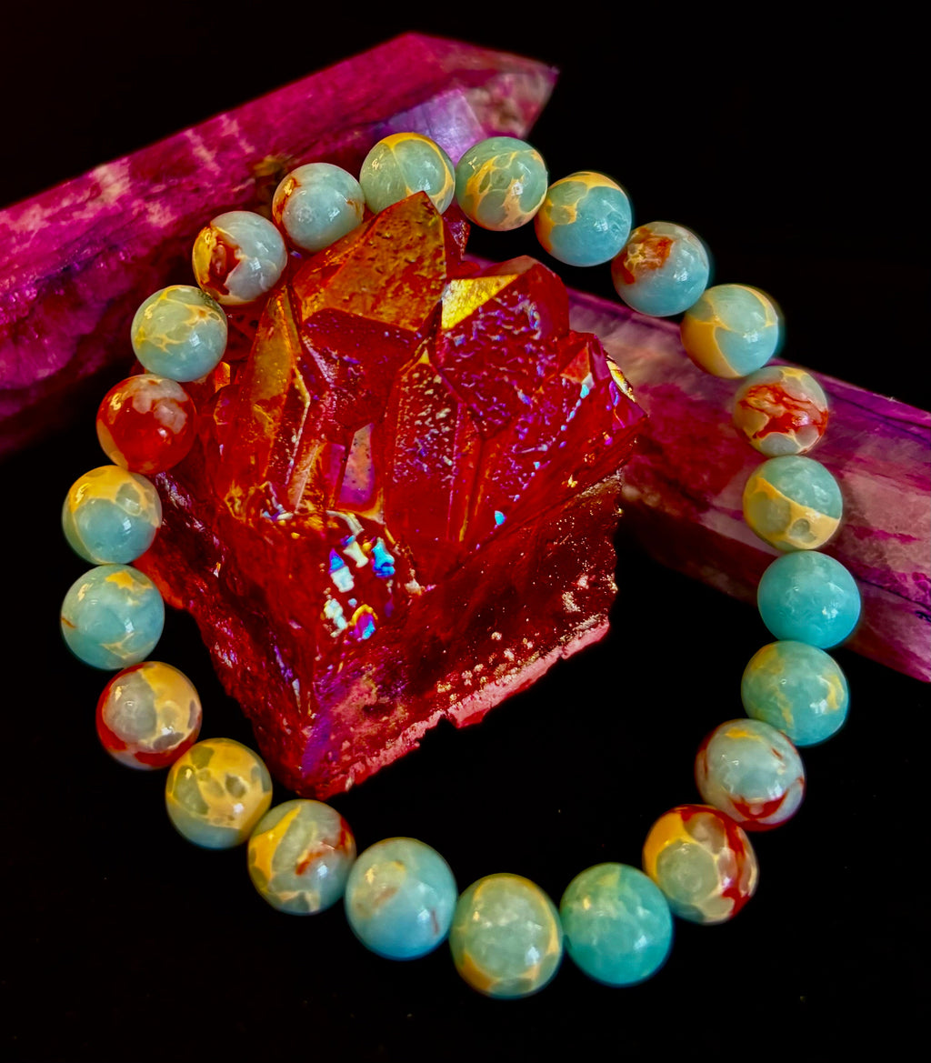 Transformation Energy Snake Skin Jasper Bracelet – 8mm Natural Gemstone