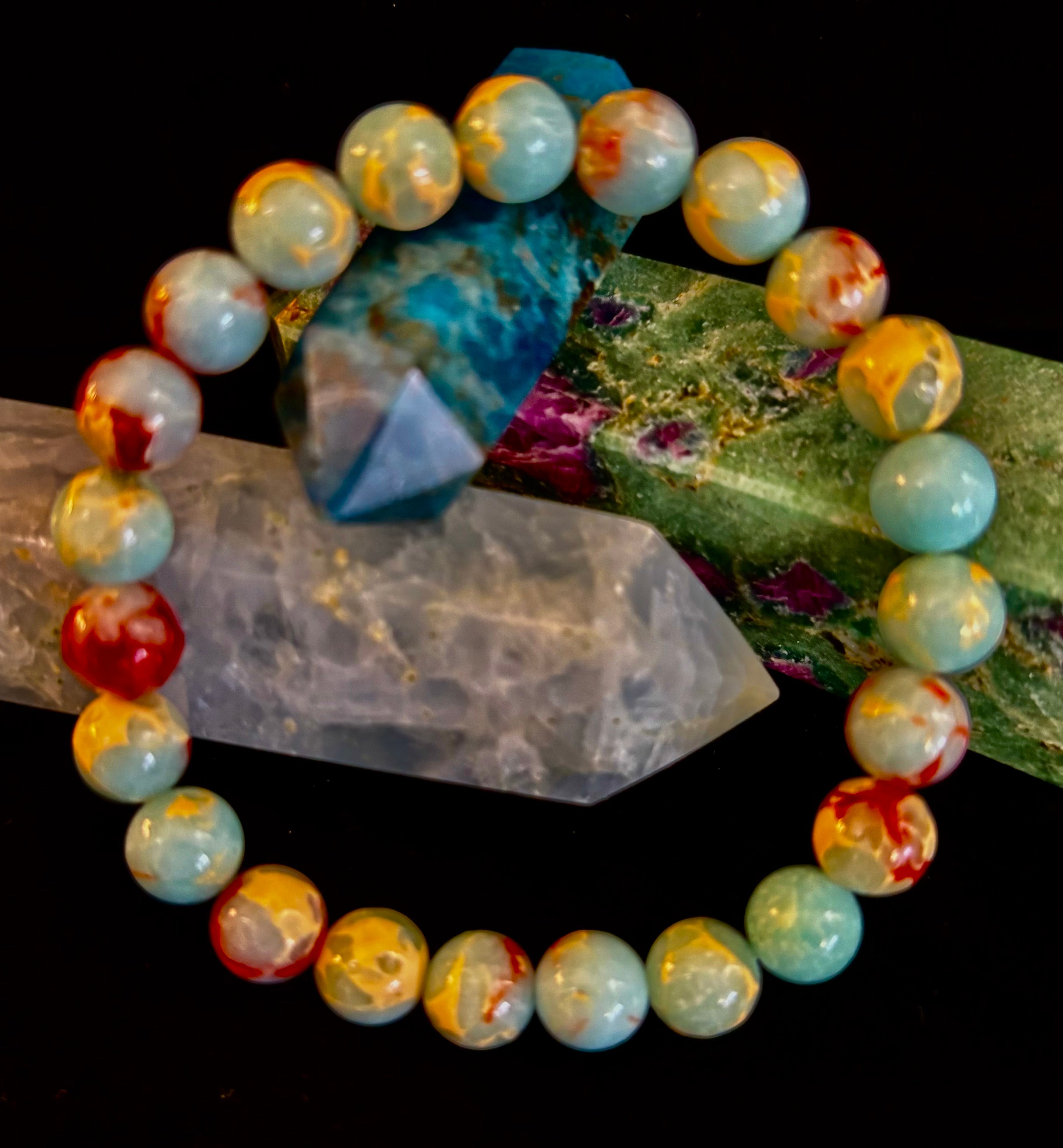 Transformation Energy Snake Skin Jasper Bracelet – 8mm Natural Gemstone