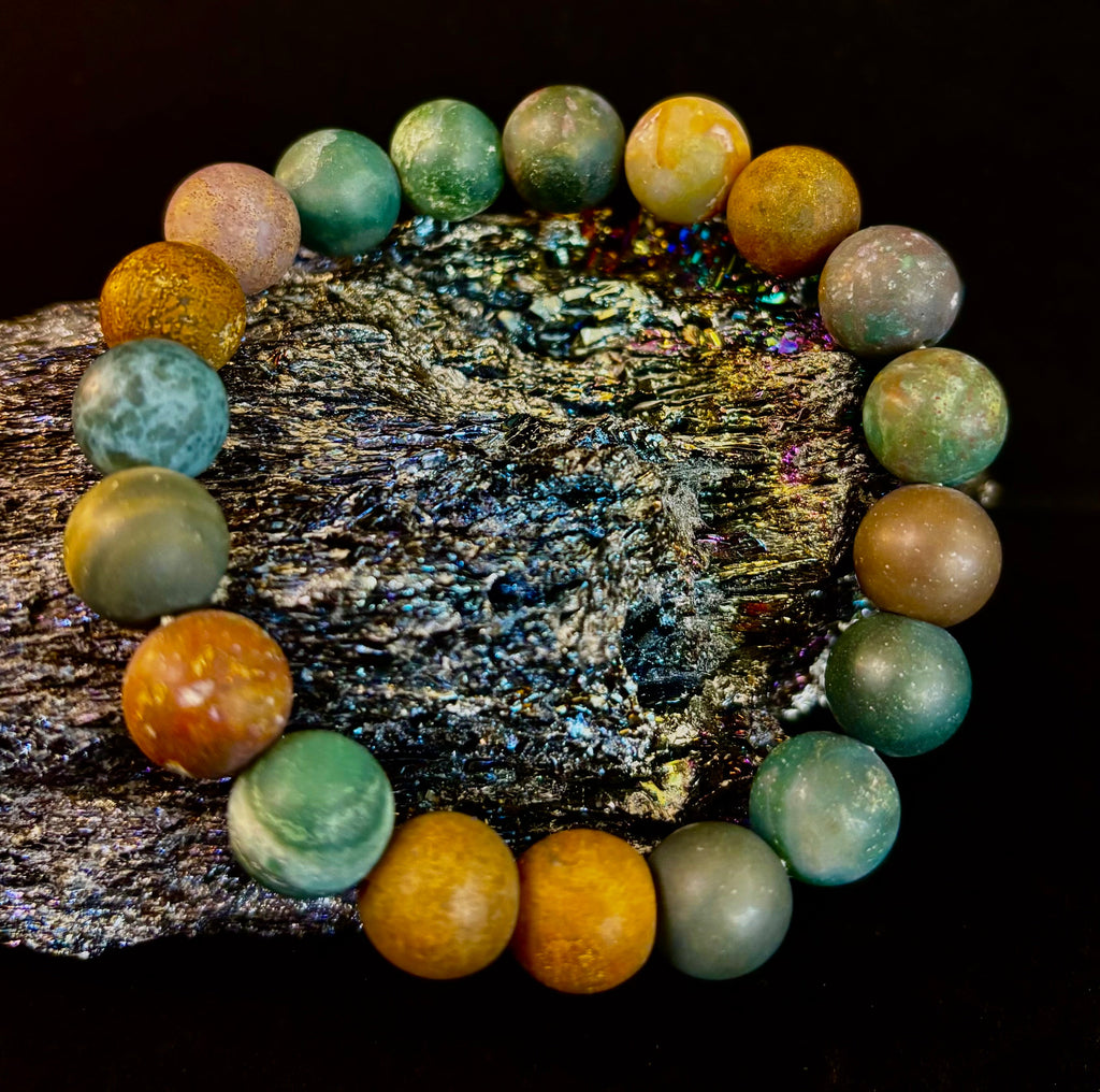 Grounded Strength Fancy Jasper Power Bracelet – 10mm Matte Gemstone
