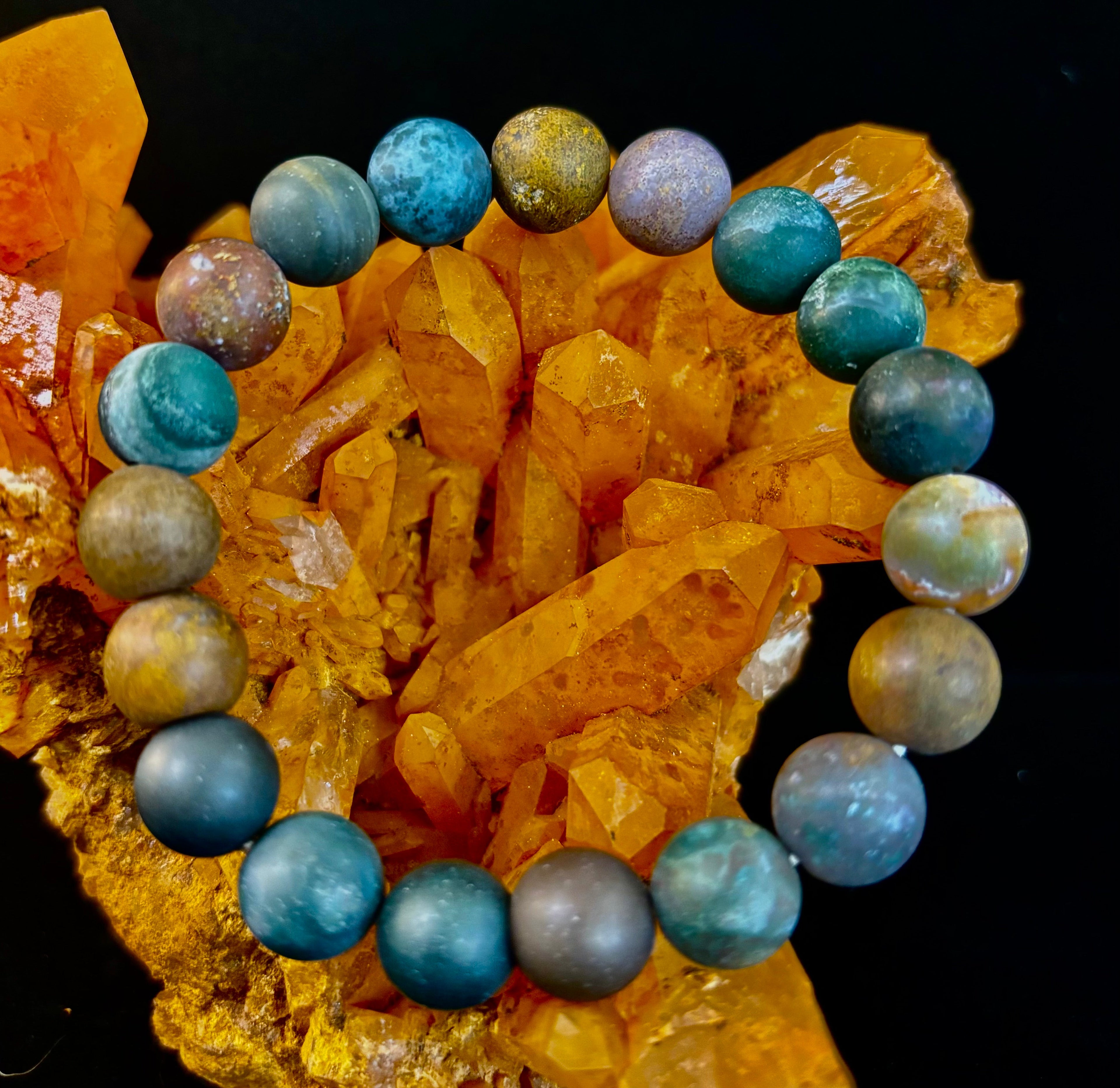 Grounded Strength Fancy Jasper Power Bracelet – 10mm Matte Gemstone