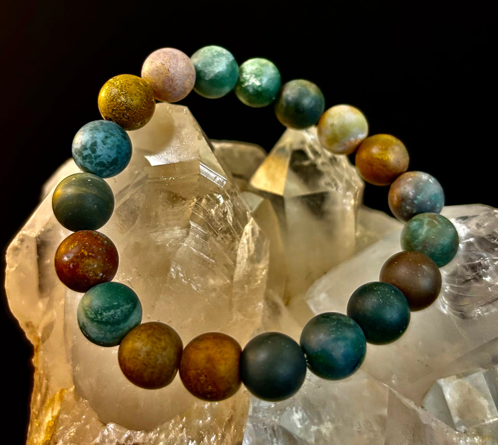 Grounded Strength Fancy Jasper Power Bracelet – 10mm Matte Gemstone