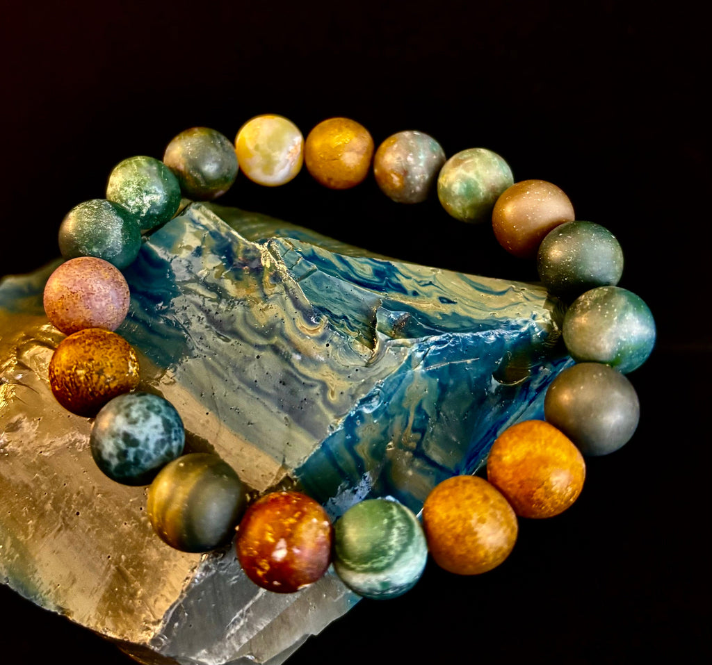 Grounded Strength Fancy Jasper Power Bracelet – 10mm Matte Gemstone