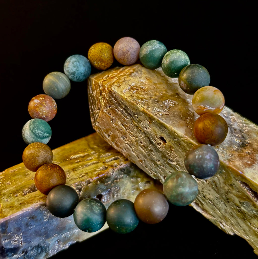 Grounded Strength Fancy Jasper Power Bracelet – 10mm Matte Gemstone
