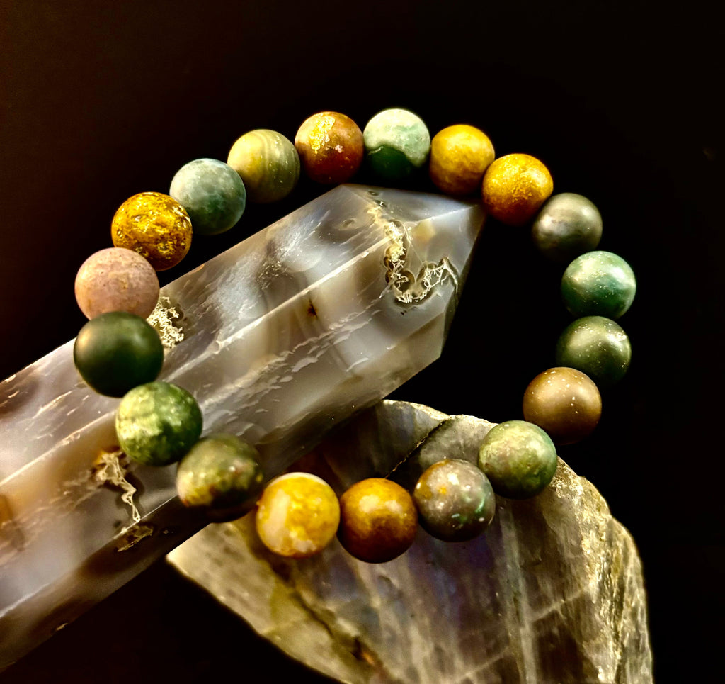Grounded Strength Fancy Jasper Power Bracelet – 10mm Matte Gemstone