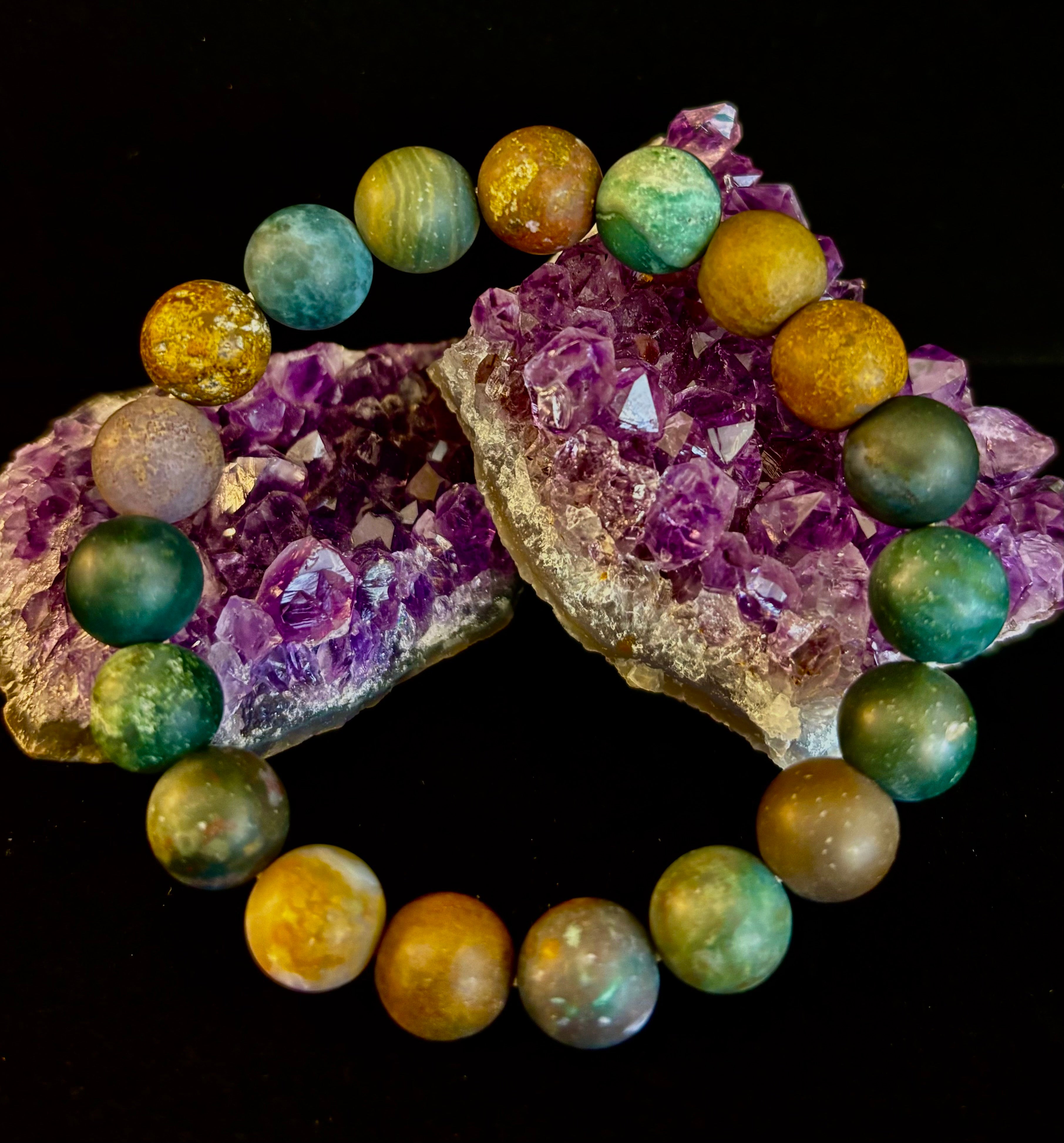 Grounded Strength Fancy Jasper Power Bracelet – 10mm Matte Gemstone