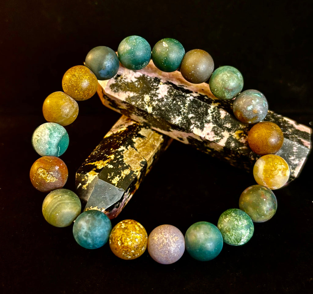 Grounded Strength Fancy Jasper Power Bracelet – 10mm Matte Gemstone